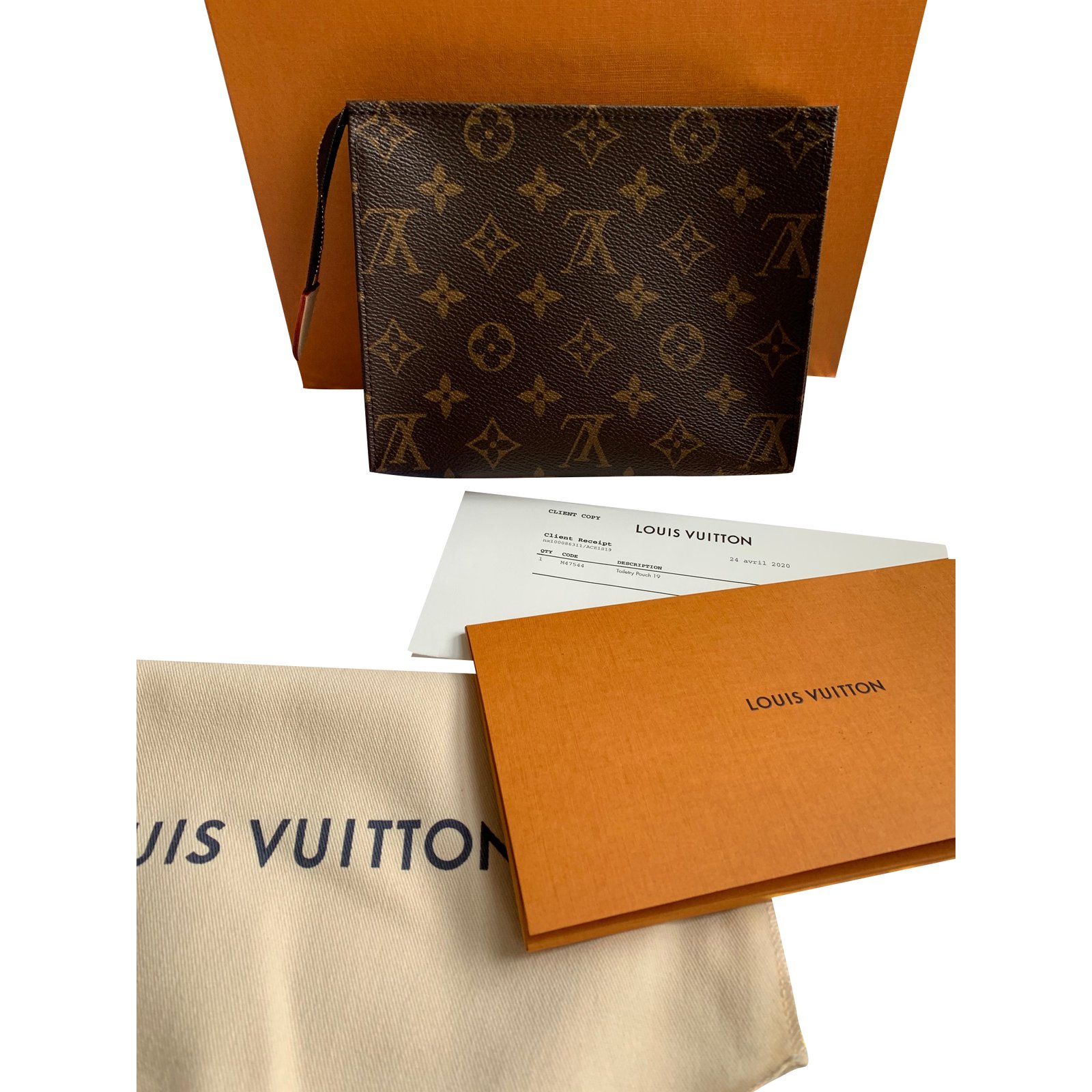 Louis Vuitton Toiletry pouch 19 Brown Cloth ref.189108 - Joli Closet