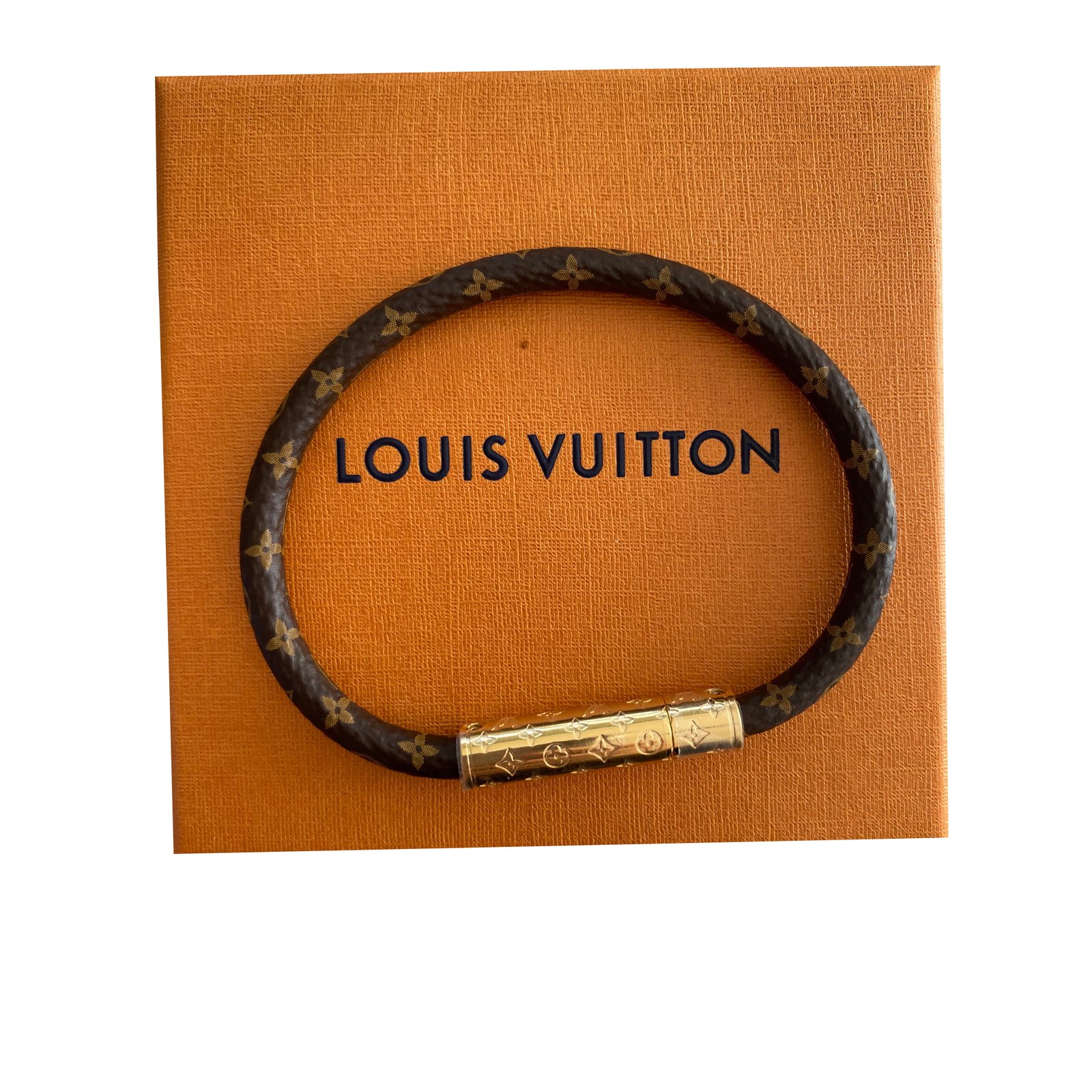 Lv confidential fabric bracelet Louis Vuitton Brown in Fabric