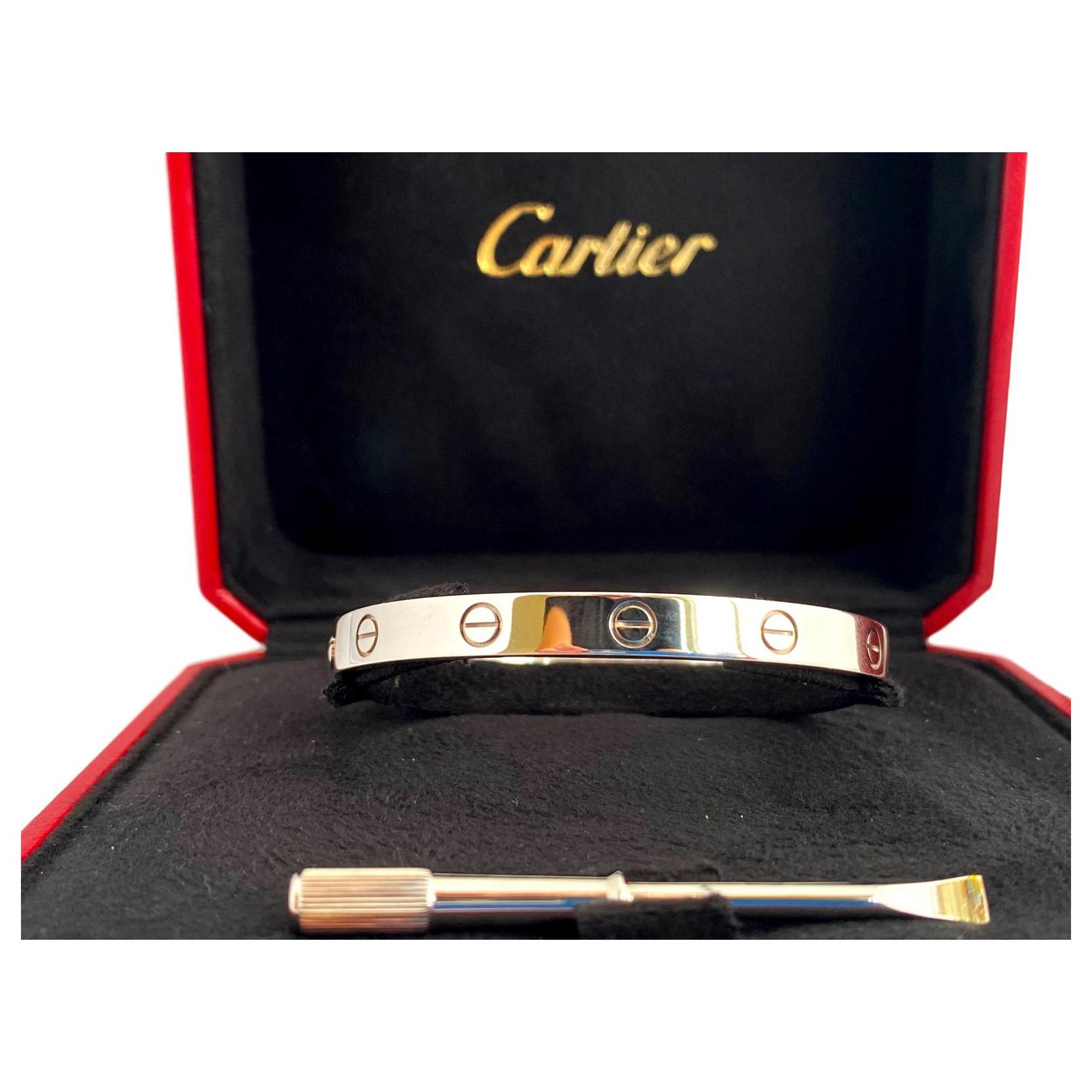 cartier love platinum bracelet