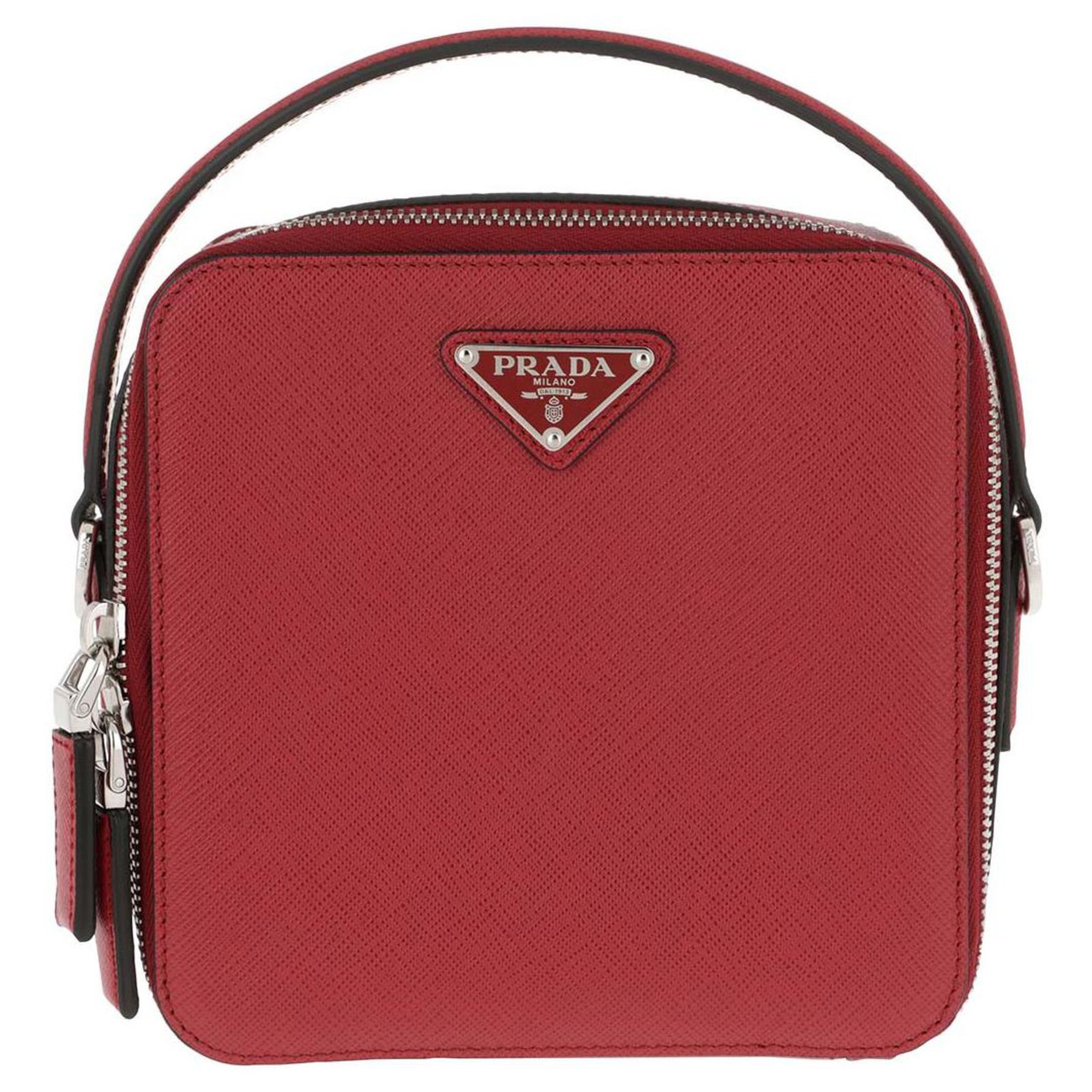 prada brique saffiano leather bolsa