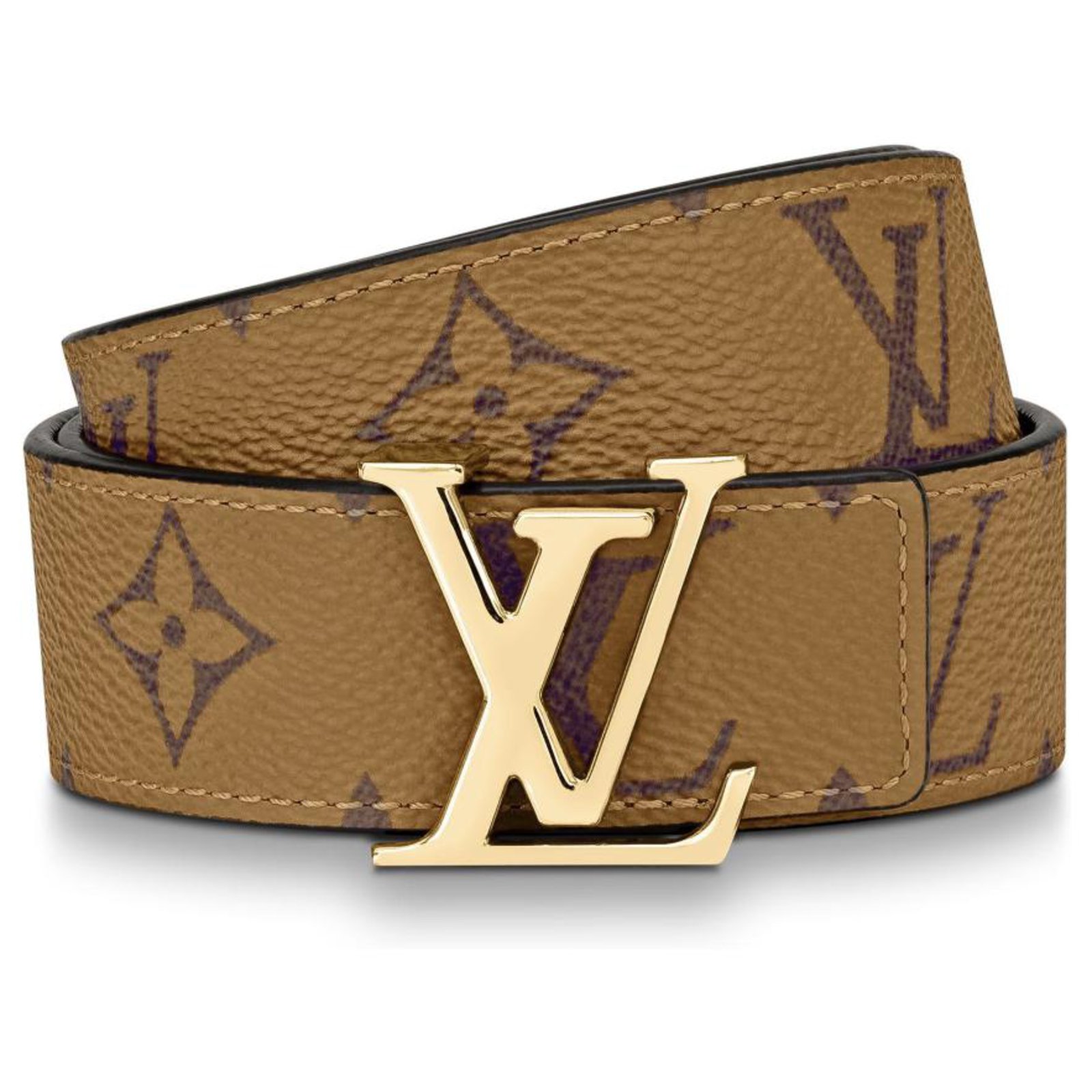Louis Vuitton LV reversible Iconic belt Brown Leather ref.190493