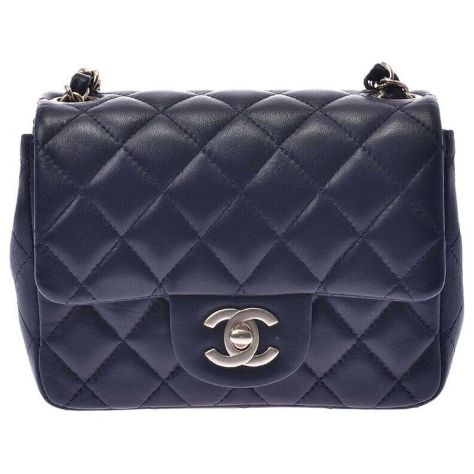 Chanel Mini Matrasse Chain Shoulder Bag Blue Leather ref.190790 - Joli  Closet