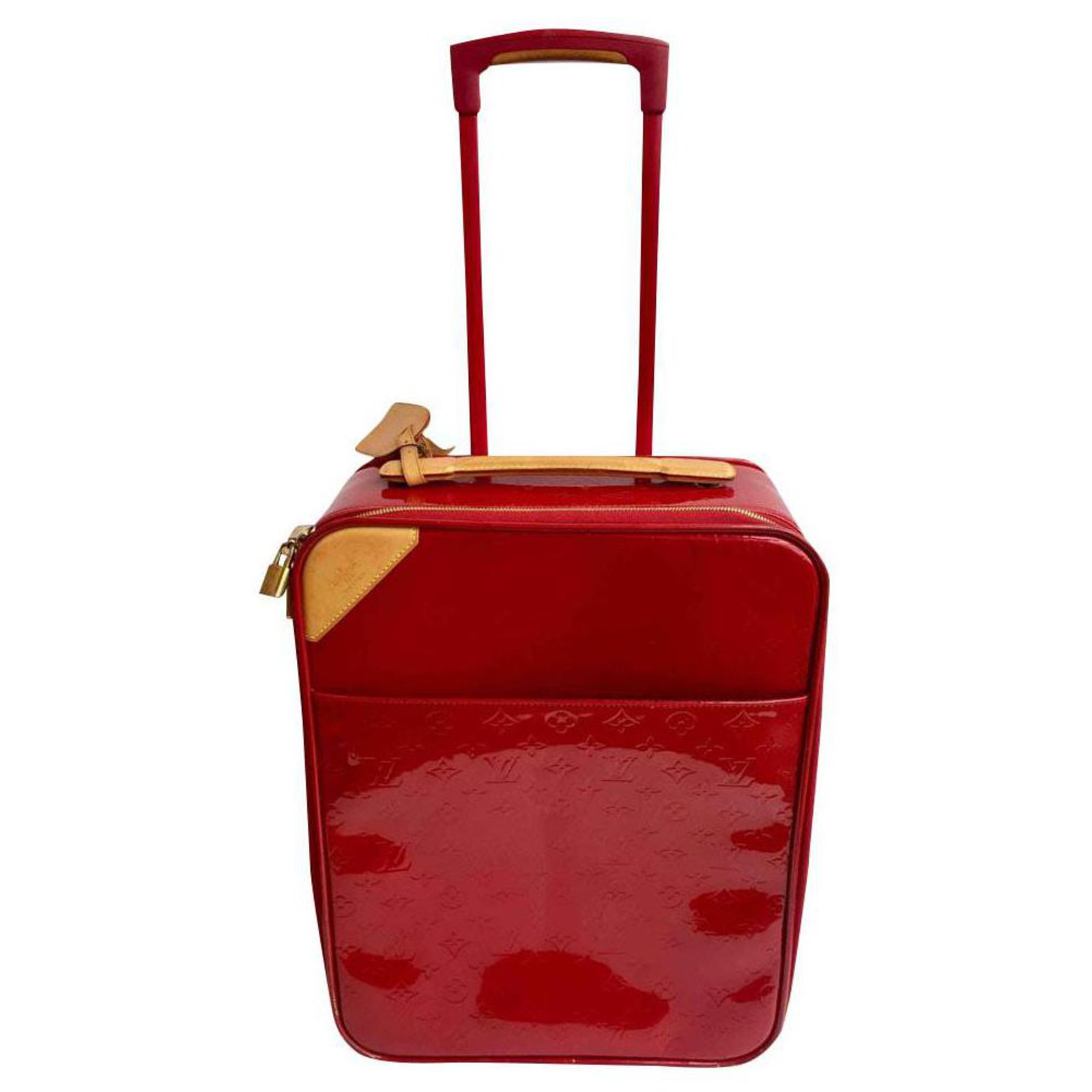 Pegase Louis Vuitton Trolley Pégase 48H red patent leather ref