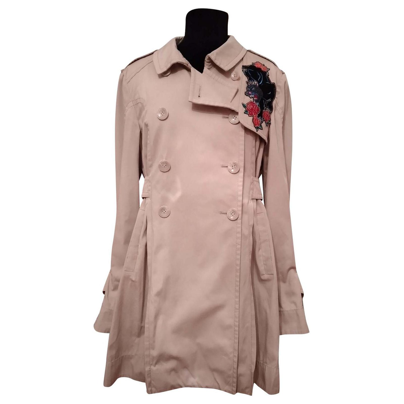 Gucci luxury women trench coat Beige Cotton  - Joli Closet