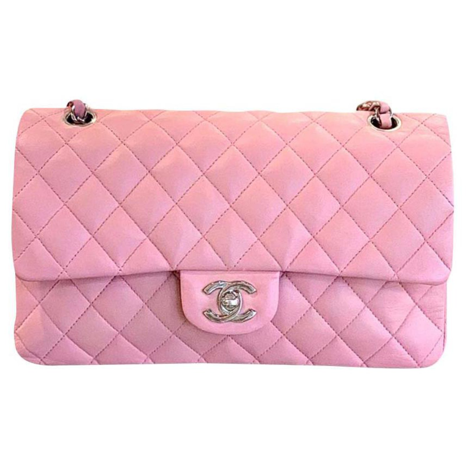 Heritage Vintage Chanel Pink Fabric Classic Single Flap Bag with  Lot  77006  Heritage Auctions