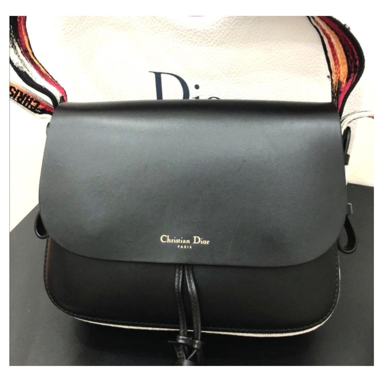 Christian Dior Diorodeo flap bag Black Leather ref.191523 - Joli Closet