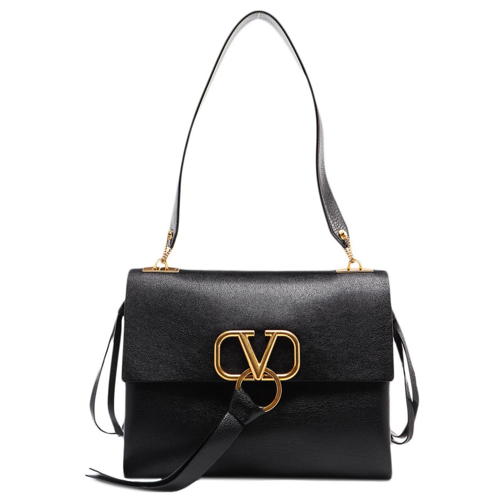 NWT VALENTINO V-Ring Red & Black Color Block Bag With Gold Hardware Medium  $3295 | eBay