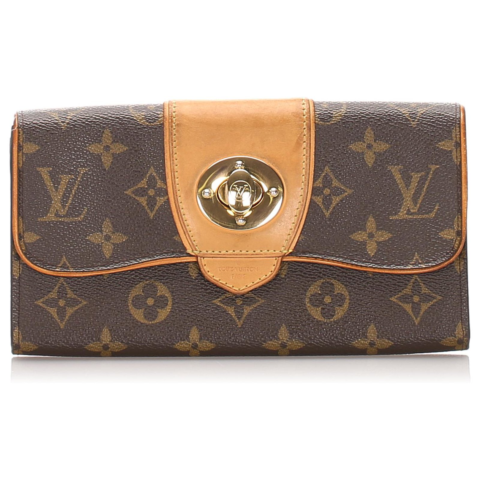 Louis Vuitton Brown Monogram Boetie Wallet Leather Cloth ref.192845 - Joli  Closet