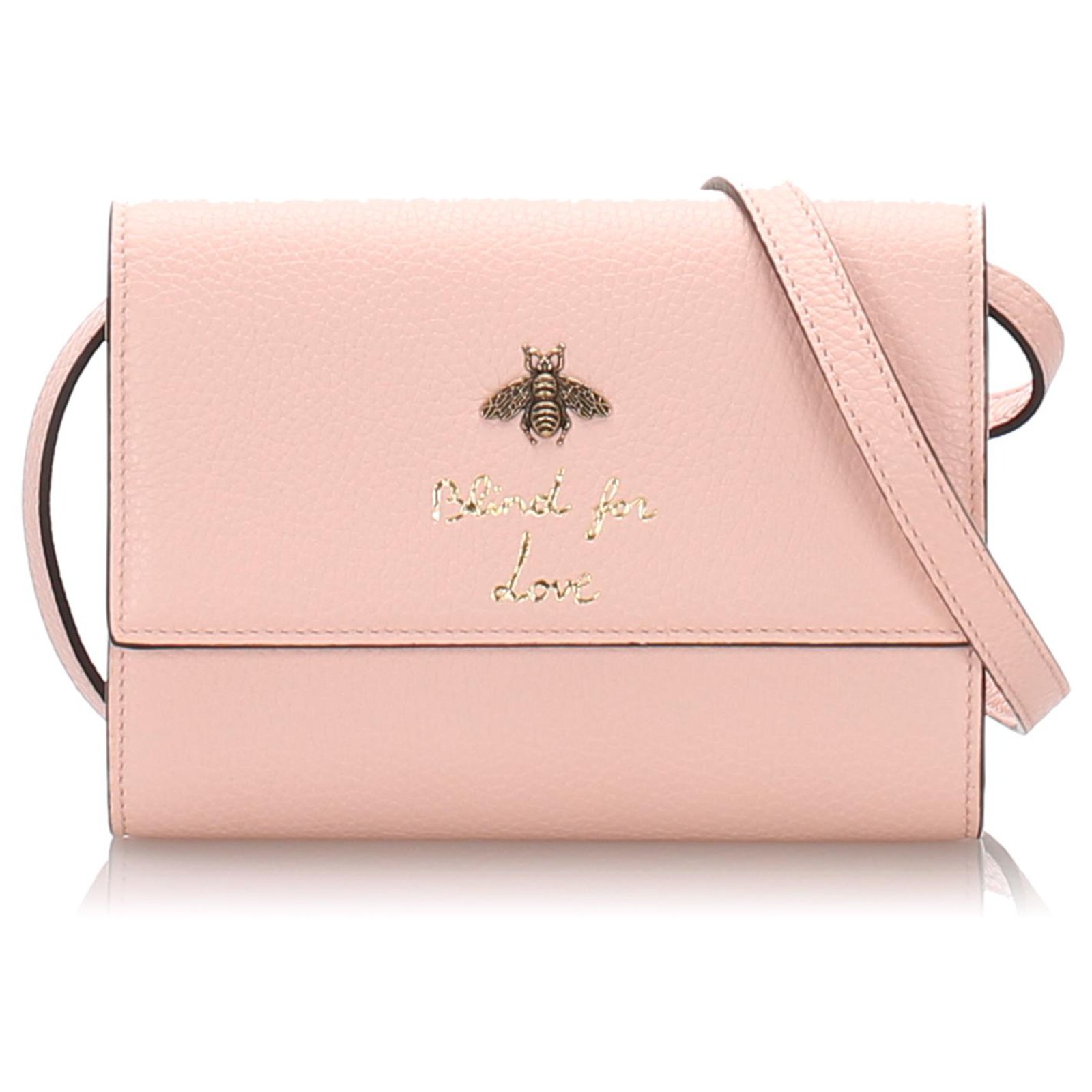 pink leather gucci purse