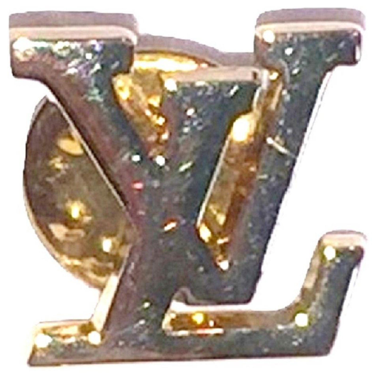 LOUIS VUITTON MONOGRAM jacket pin Golden Metal ref.193831 - Joli