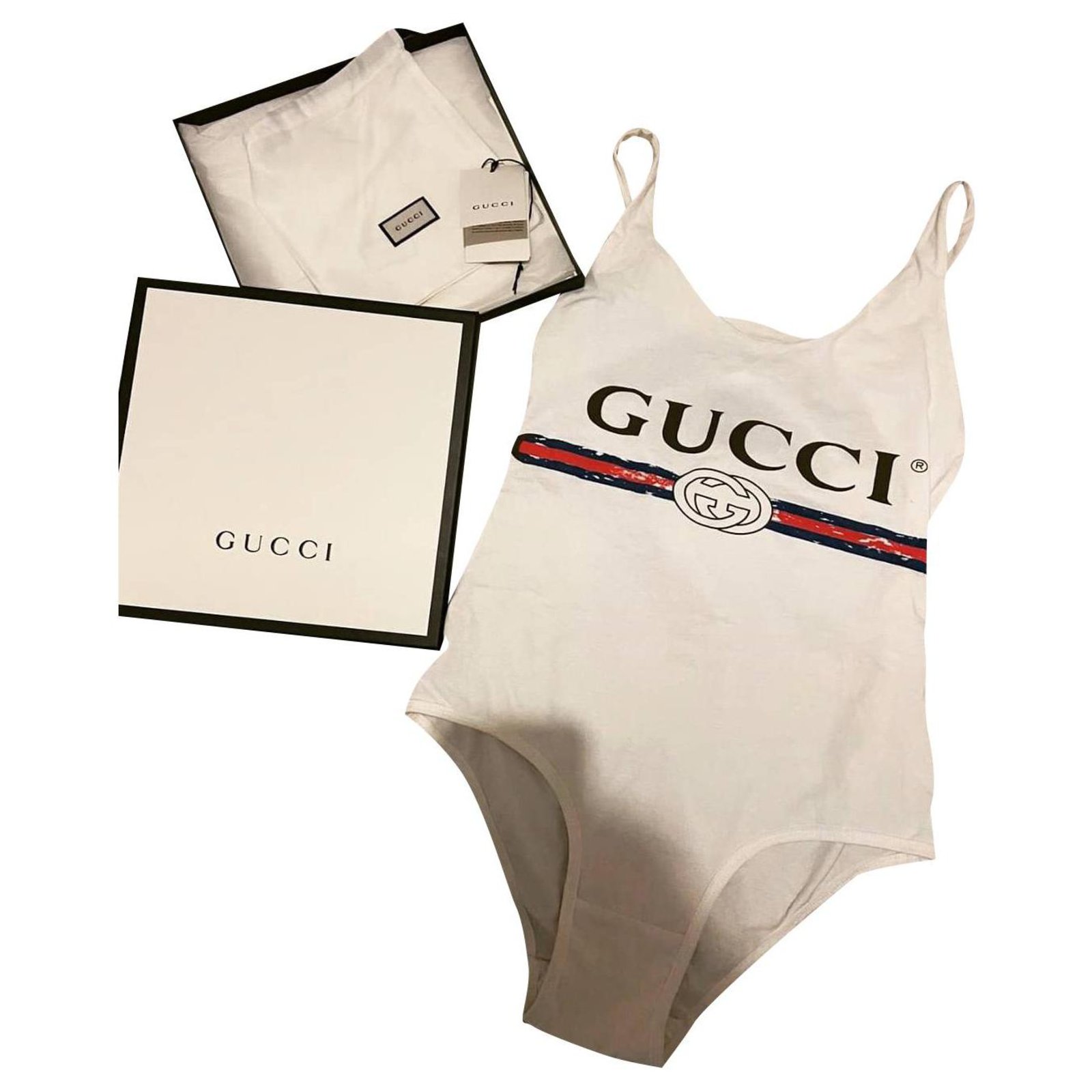 white gucci swimsuit