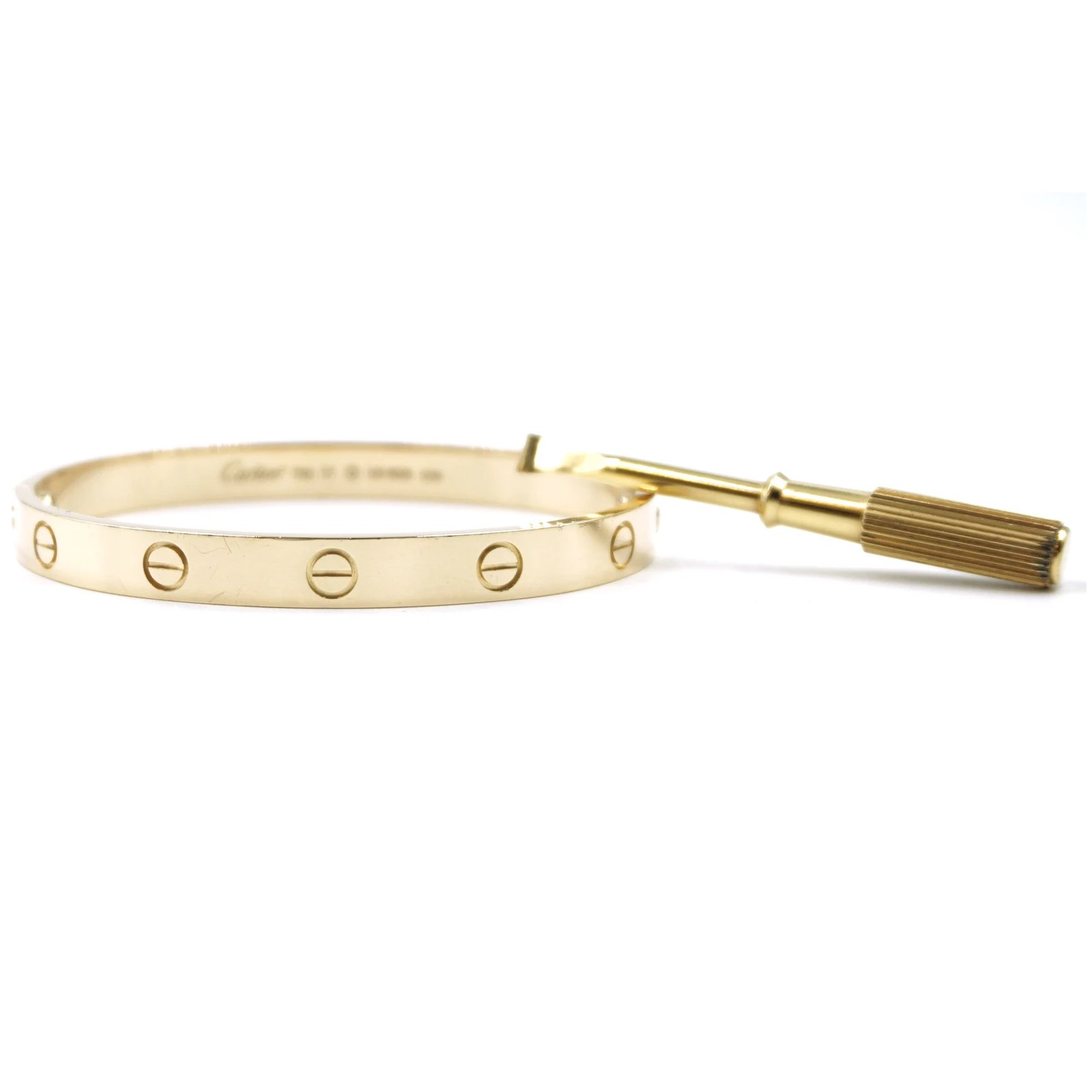 cartier love bracelet rose gold size 17
