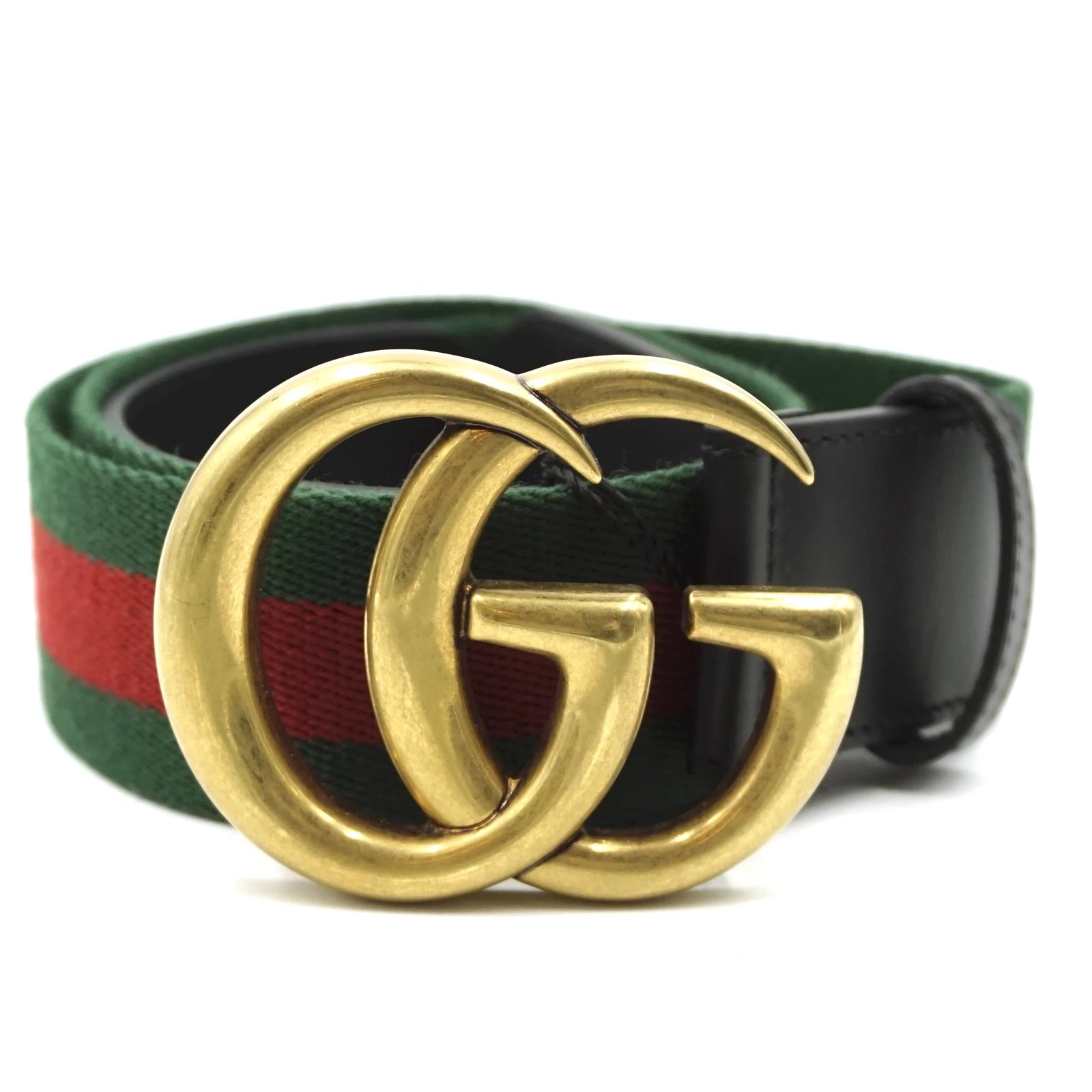 Gucci Gucci Green Red Marmont GG Stripe Belt Size 100/40 Belts Other ...