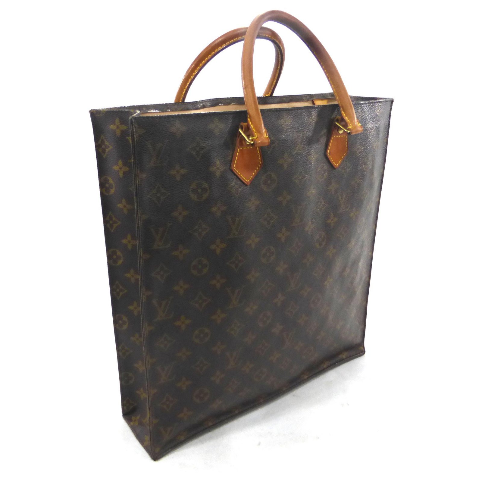 Louis Vuitton FLAT BAG MONOGRAM Brown Leather ref.194713 - Joli Closet