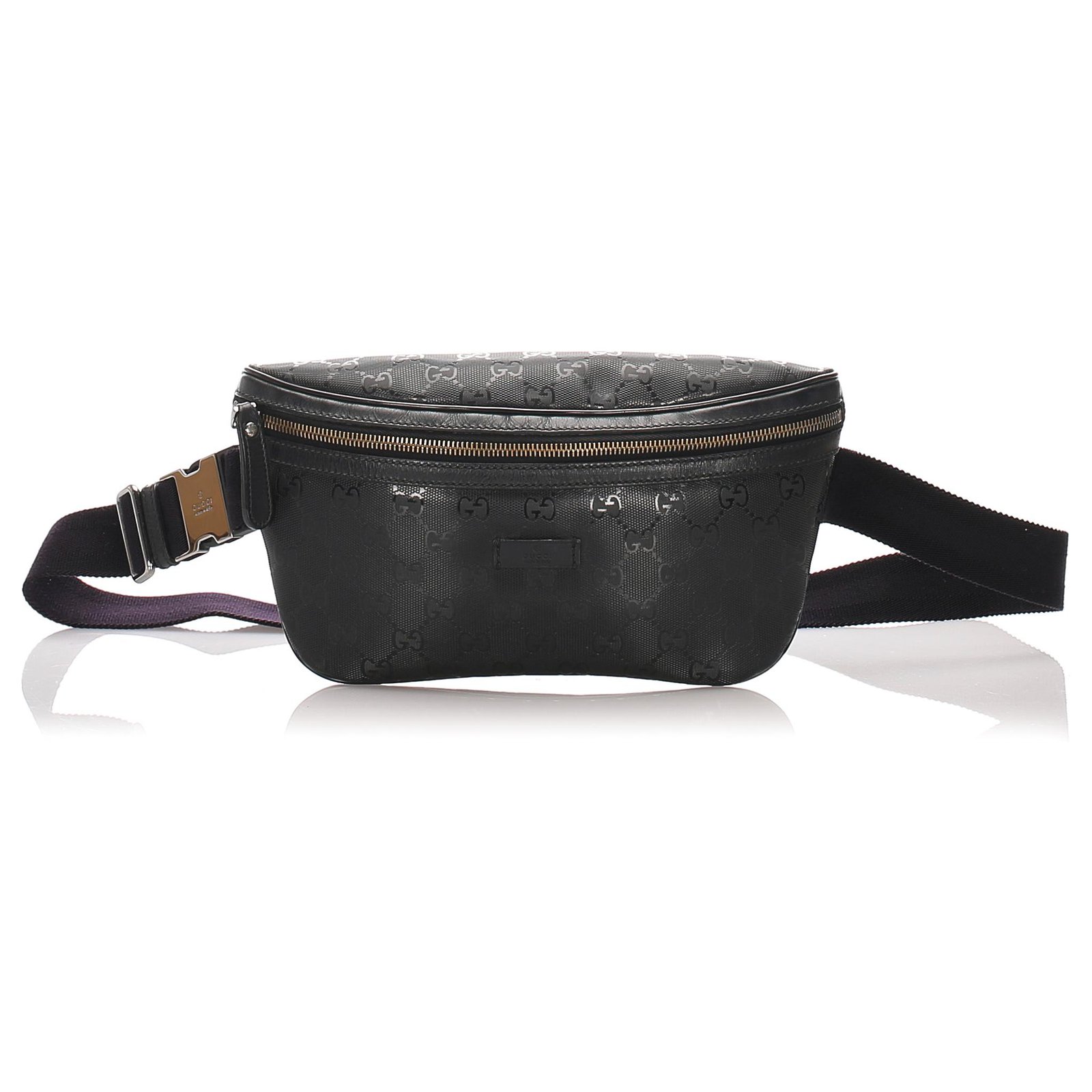Gucci Gucci Black GG Imprime Belt Bag 