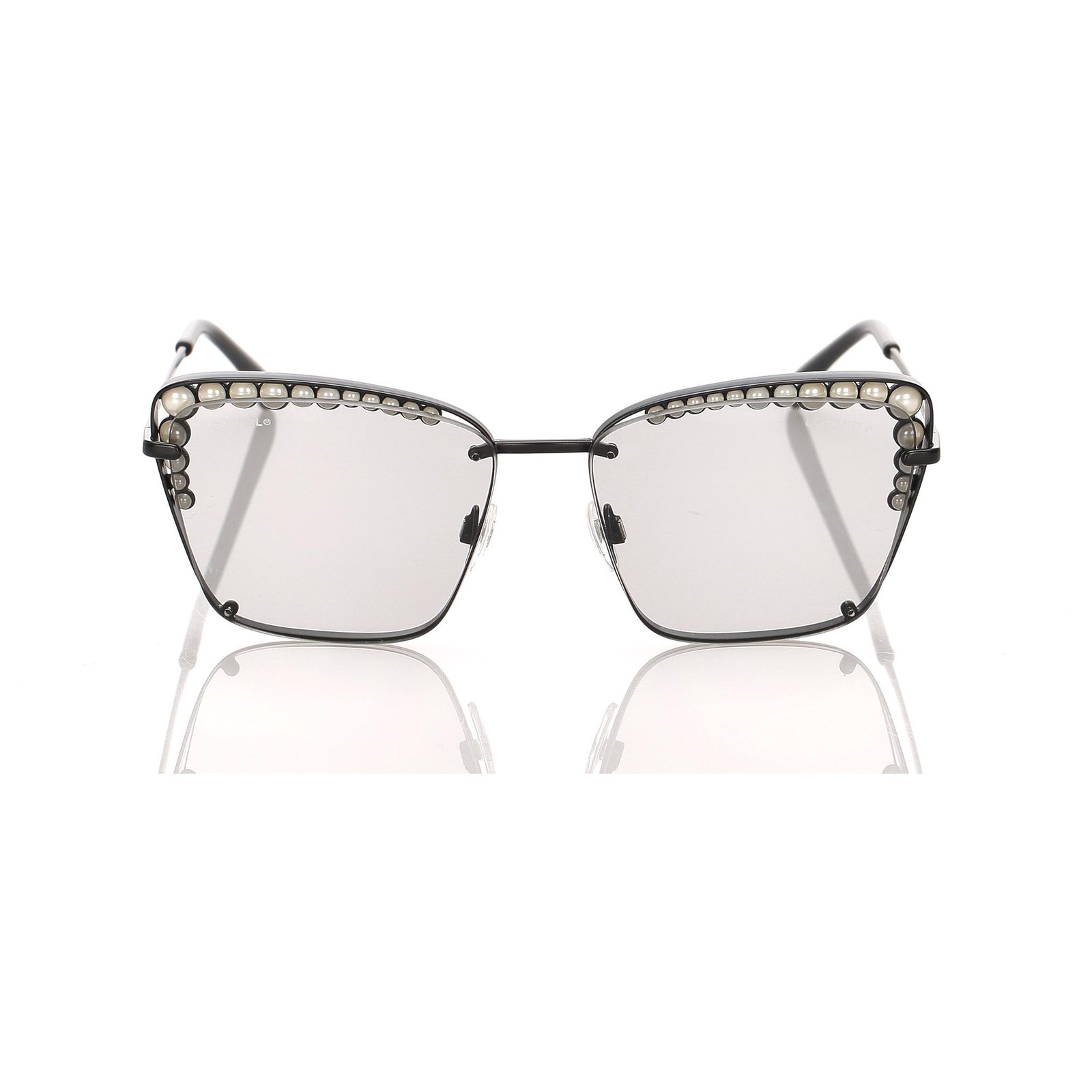 Chanel Gray Square Tinted Sunglasses