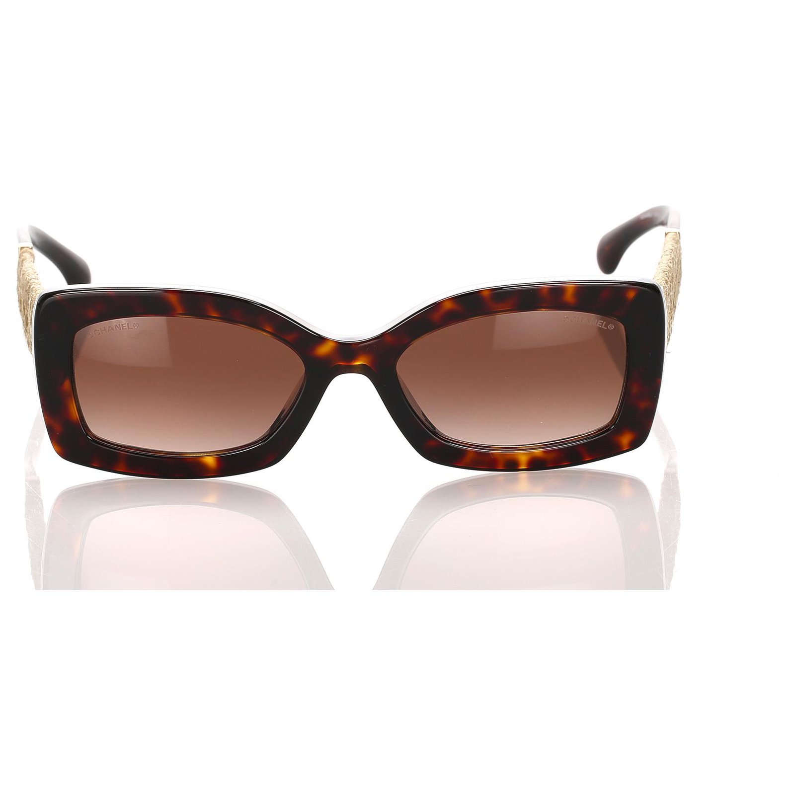 Chanel 5076-H Brown Plastic Designer Sunglasses