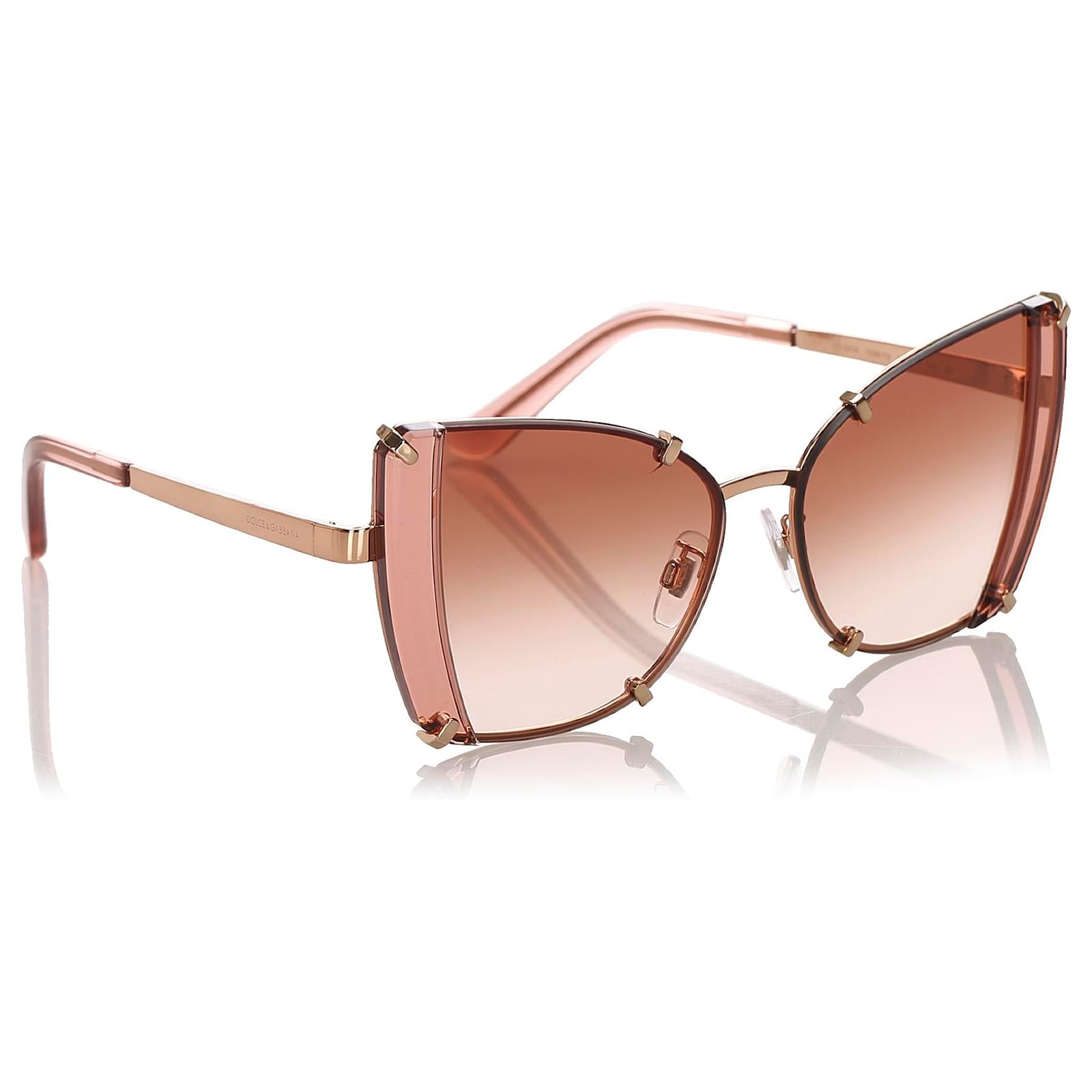 Occhiali da sole tinti di farfalla marrone Dolce Gabbana Marrone