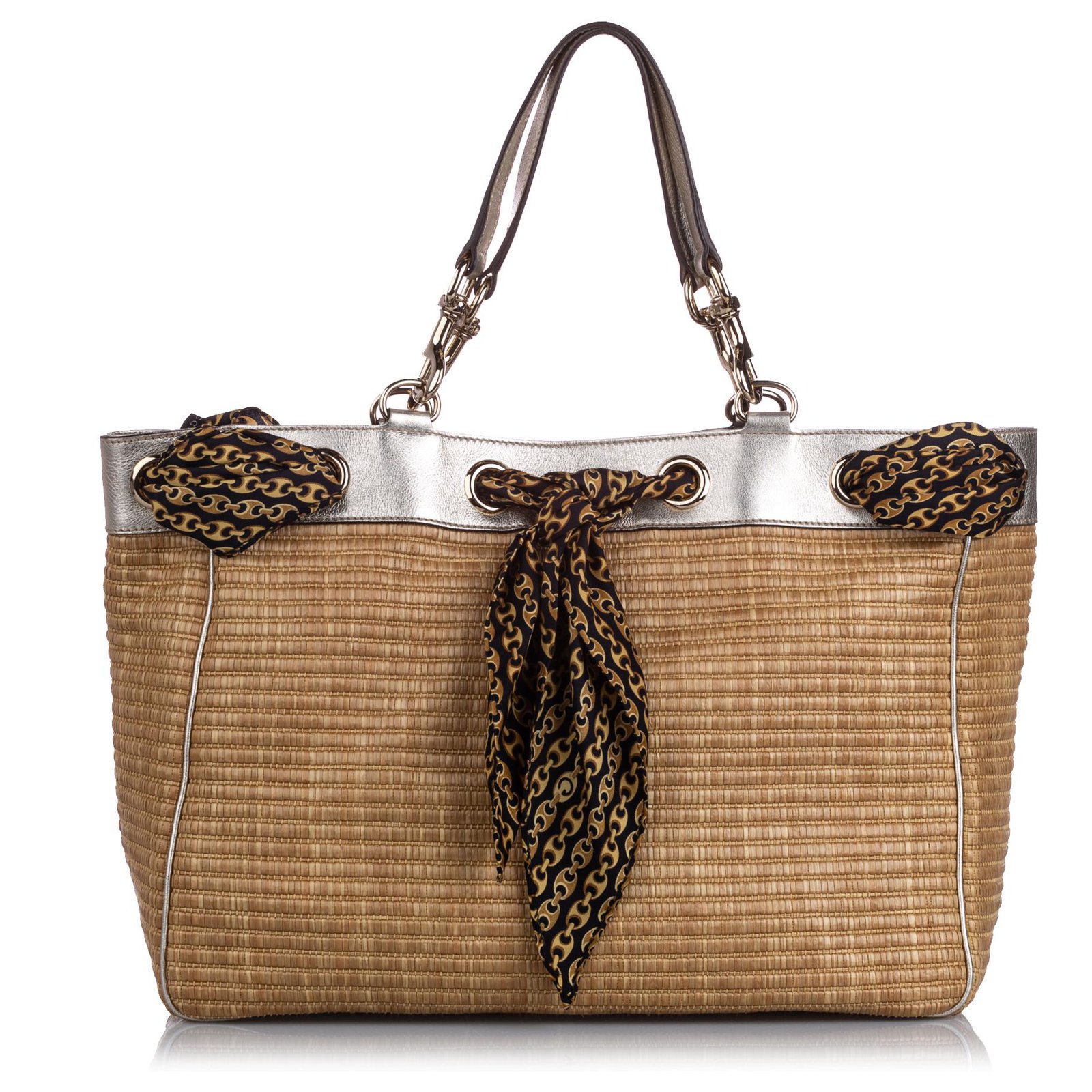 gucci raffia tote