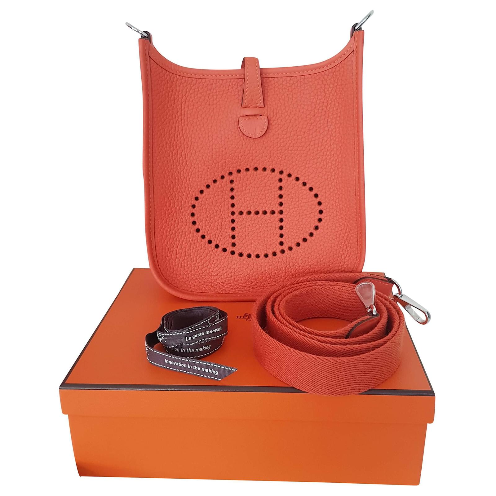Hermès Evelyne TPM Cuir Orange ref.196057 Joli Closet