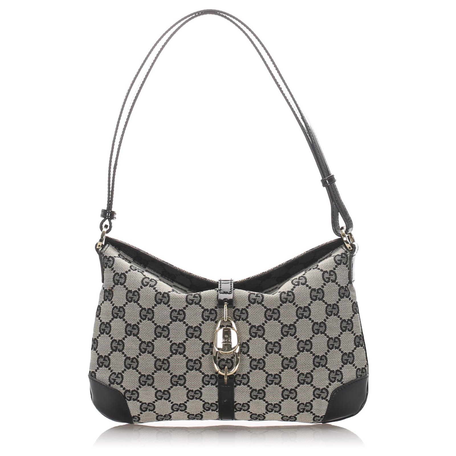 Gucci GG Canvas Jackie Backpack - Black Backpacks, Handbags