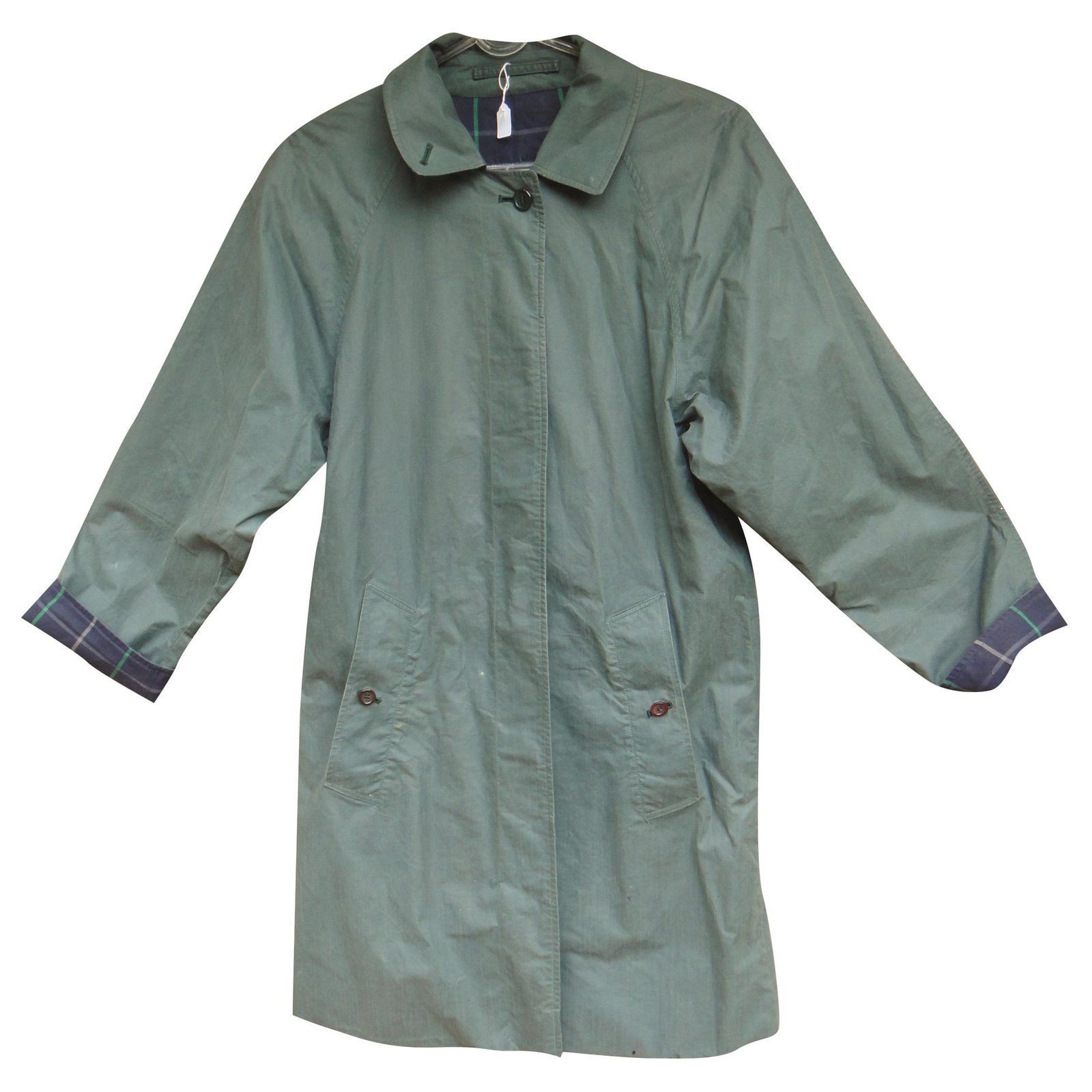 burberry green raincoat