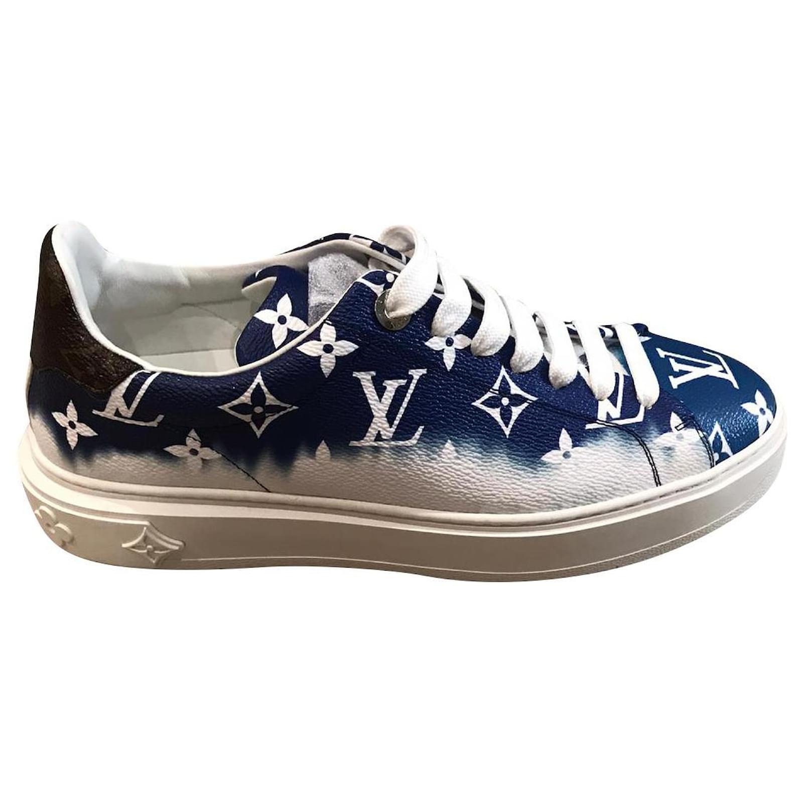 Louis Vuitton Leather Colorblock Pattern Sneakers - Blue Sneakers, Shoes -  LOU763917