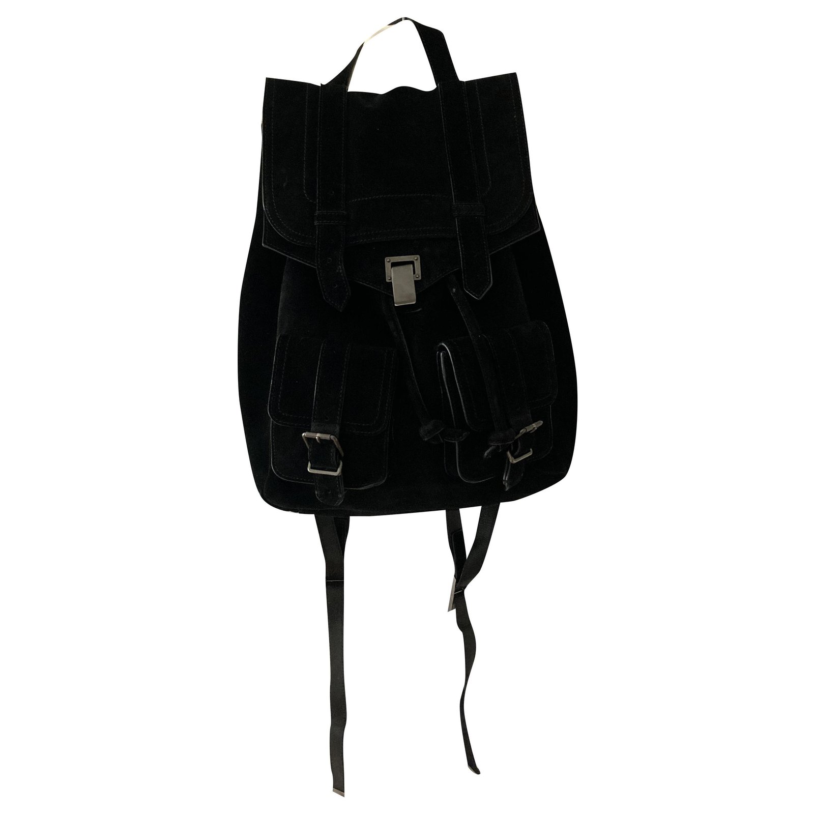 Proenza Schouler PS1 Black Suede ref.197128 Joli Closet