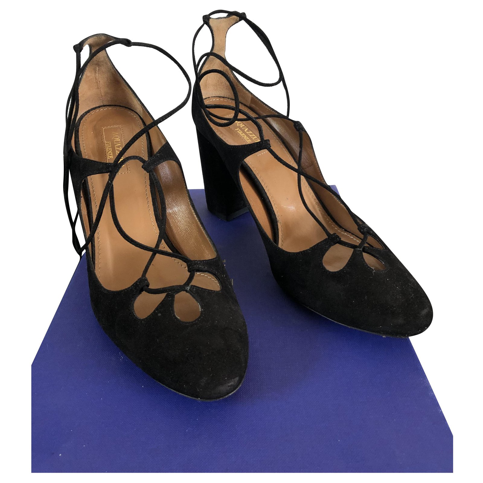 aquazzura black heels