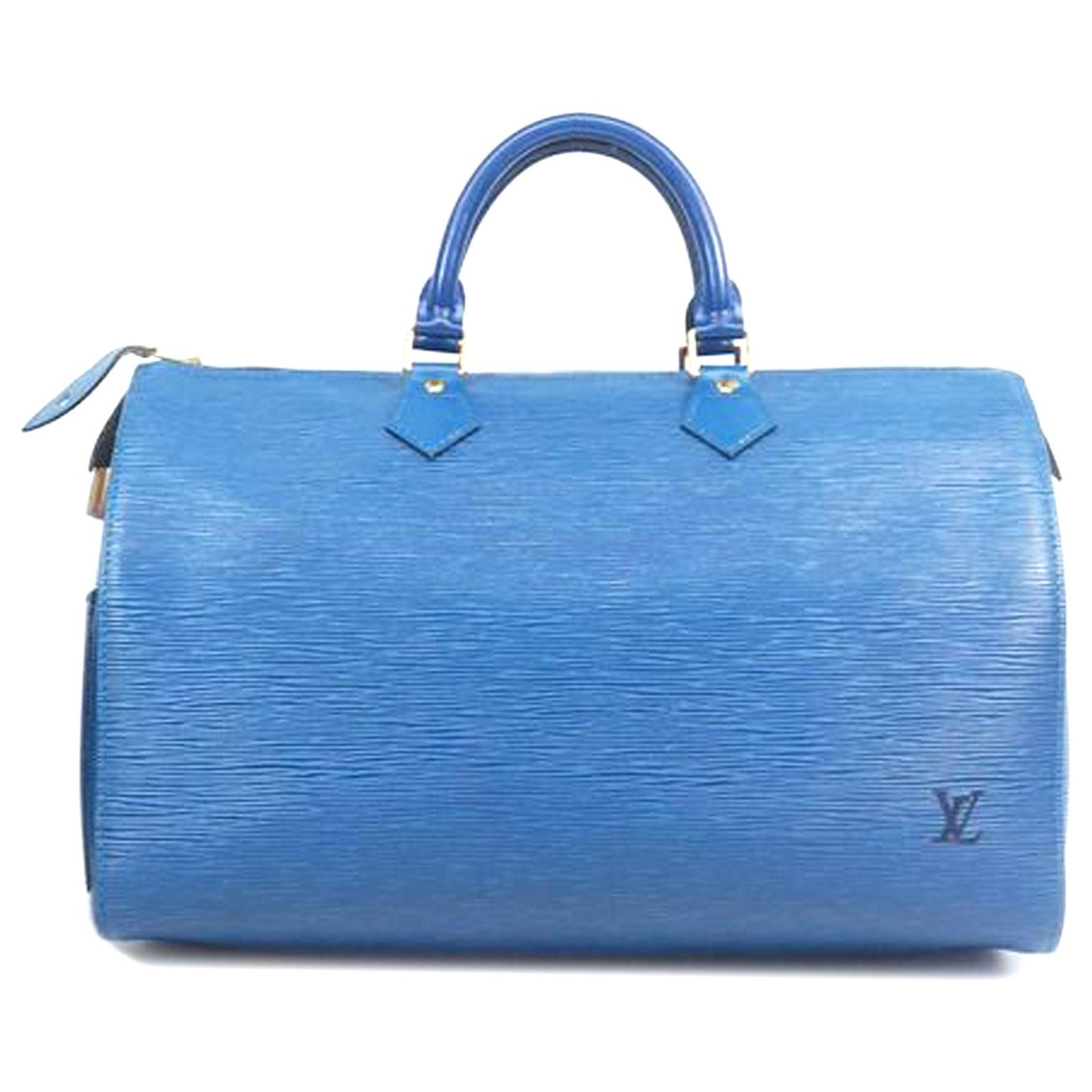 Louis Vuitton Blue Speedy 40 Leather ref.197649 - Joli