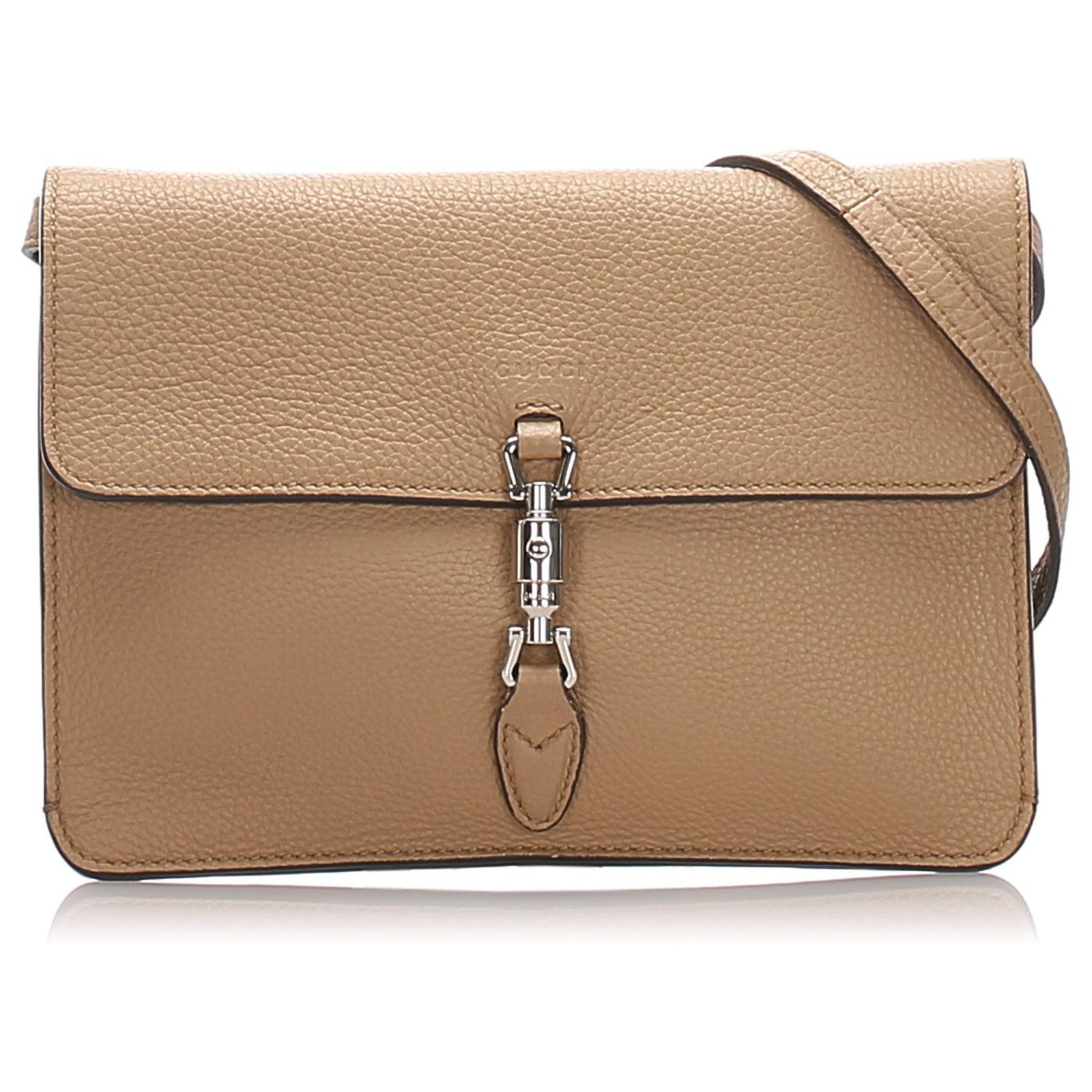 Gucci Jackie Soft Leather Convertible Crossbody Bag Brown at