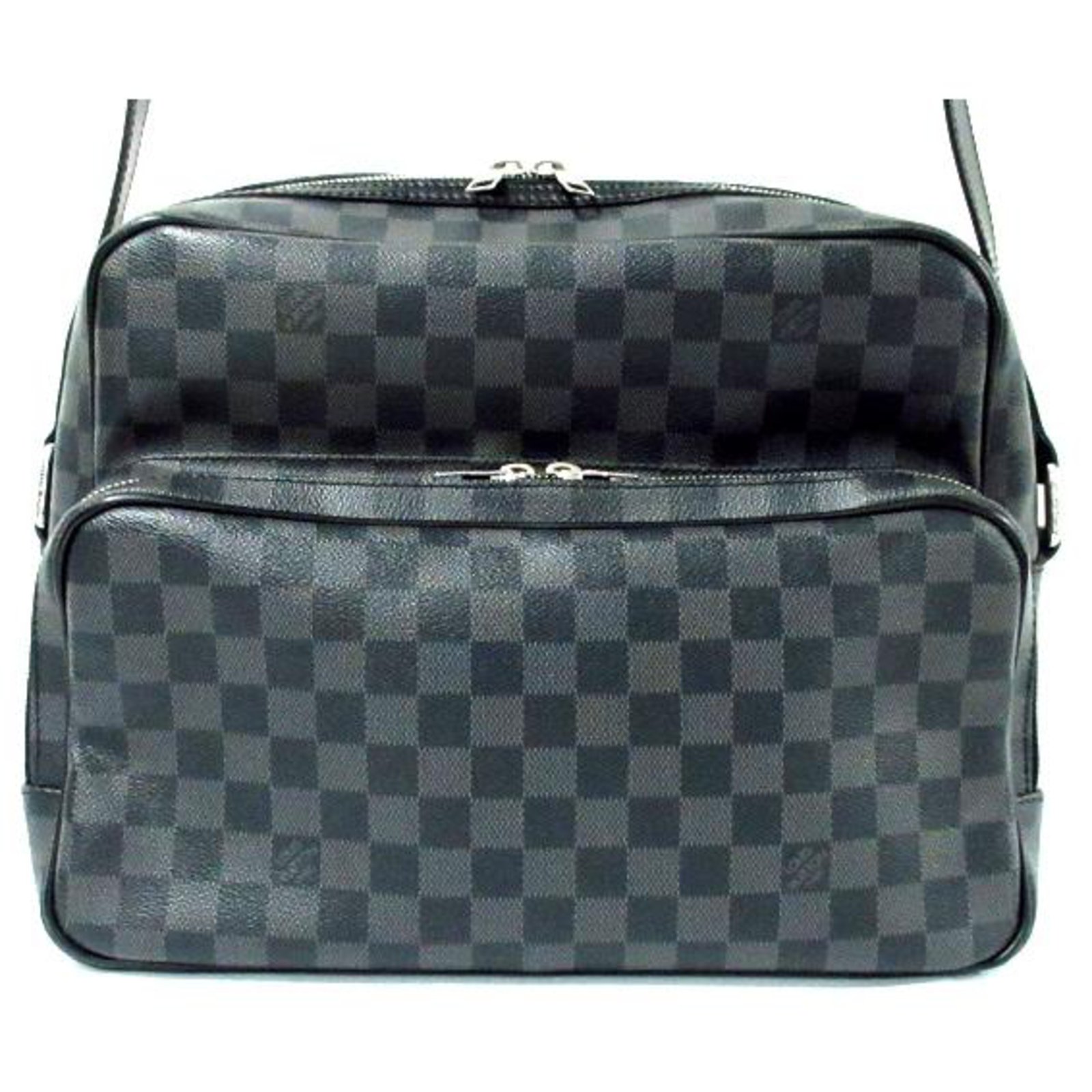 Louis Vuitton Black Fabric Adjustable Bag Shoulder Strap Louis