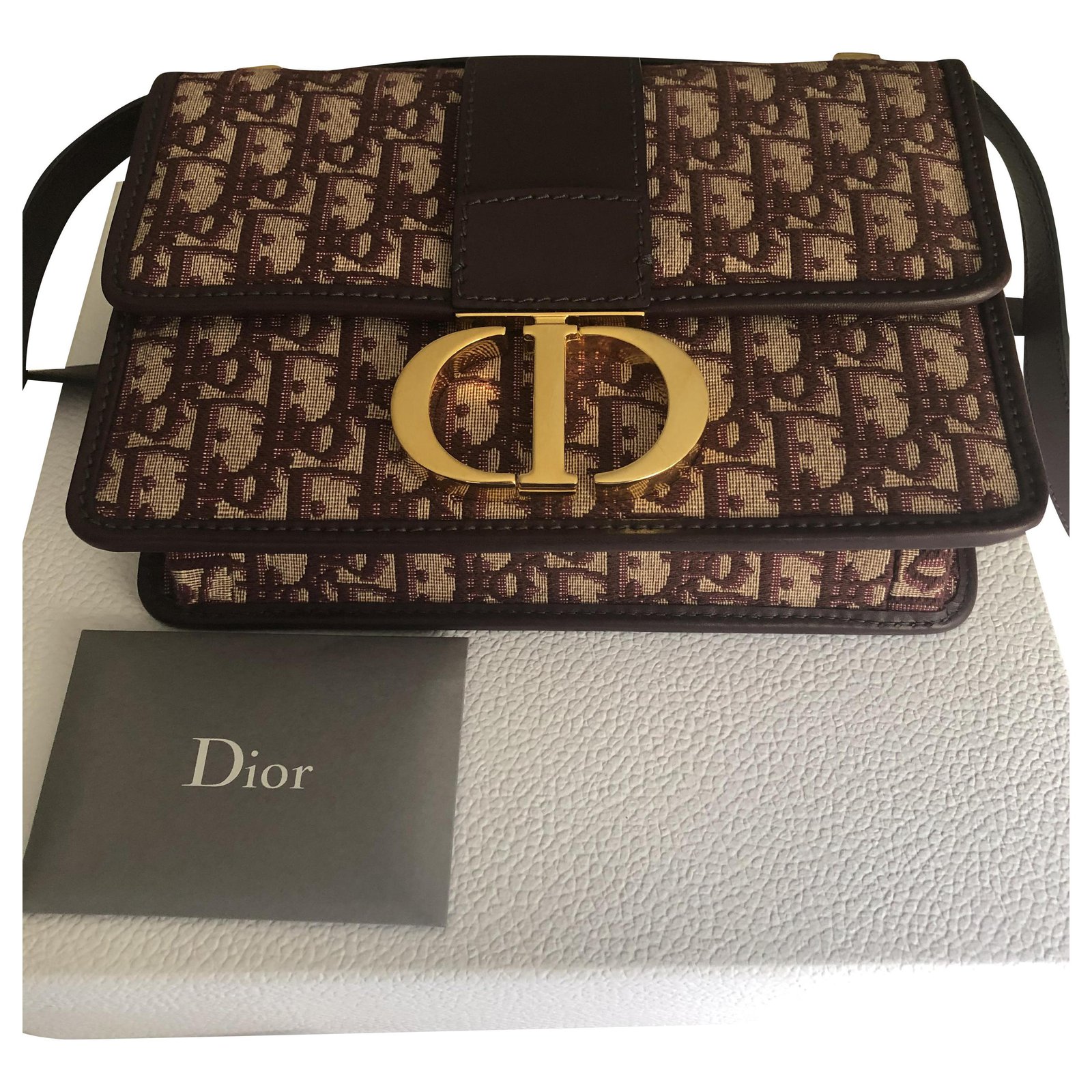 Brown Canvas Dior Diorissimo Pochette Cloth ref.801236 - Joli Closet