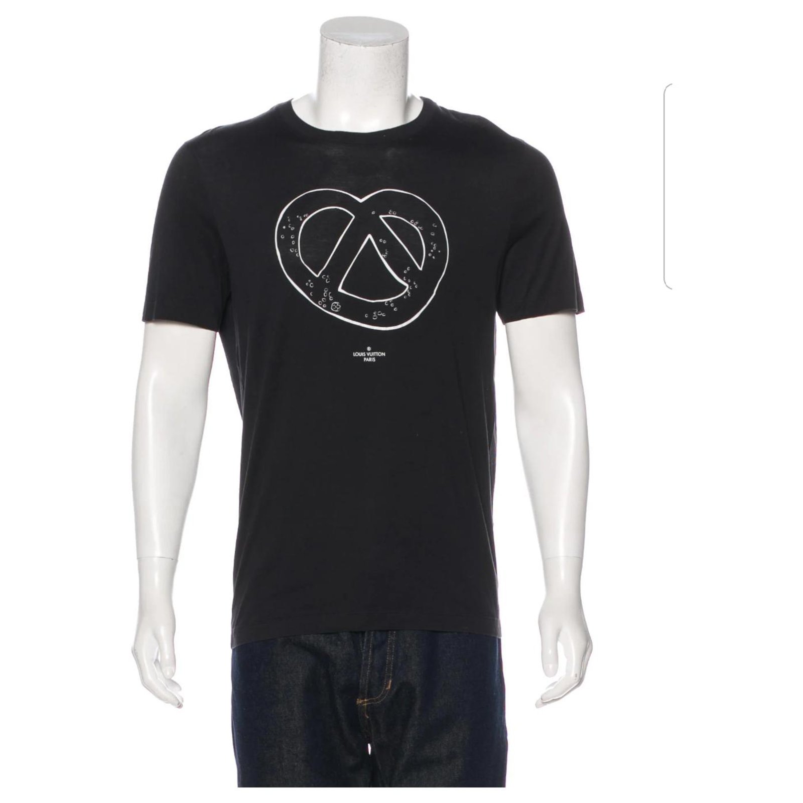 Louis Vuitton Black Cotton Peace and Love T-Shirt M Louis Vuitton