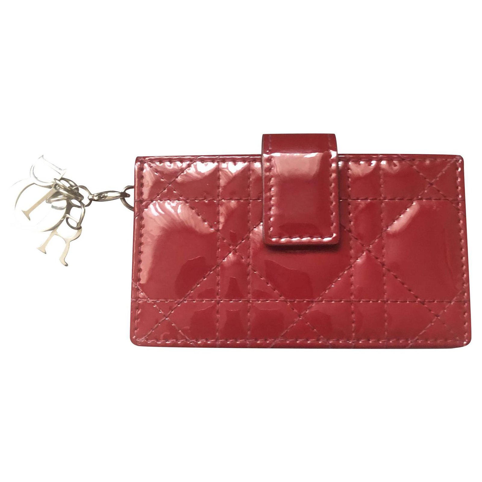 Dior Lady Dior cardholder Patent Leather Red