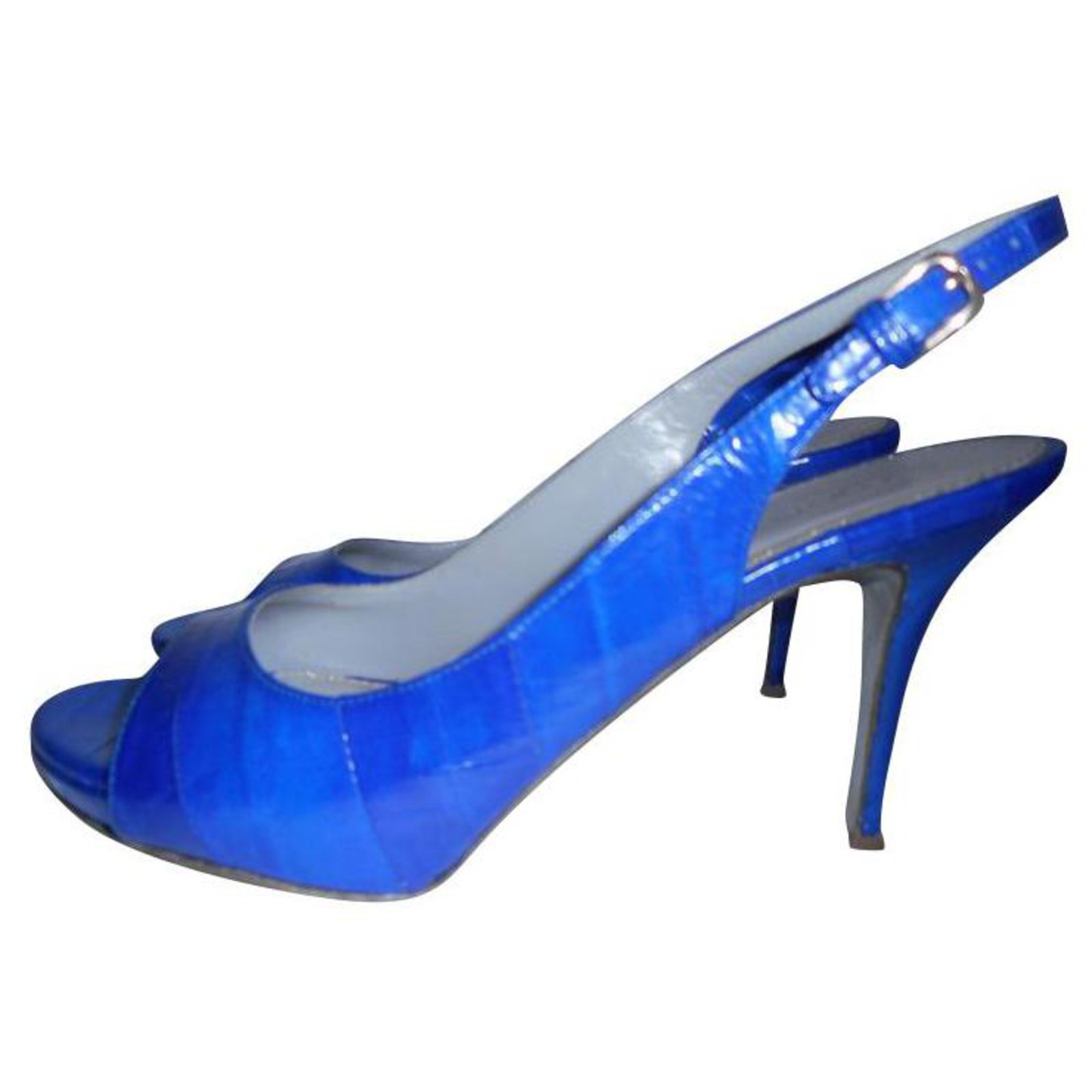 Sergio Rossi sandals ,5 US Blue Exotic leather ref.   Joli