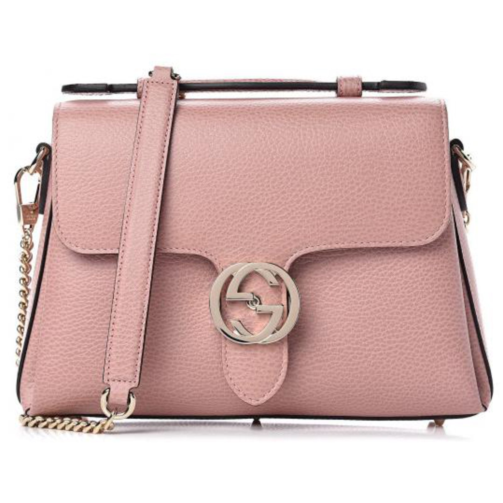 gucci dollar calfskin interlocking g shoulder bolsa