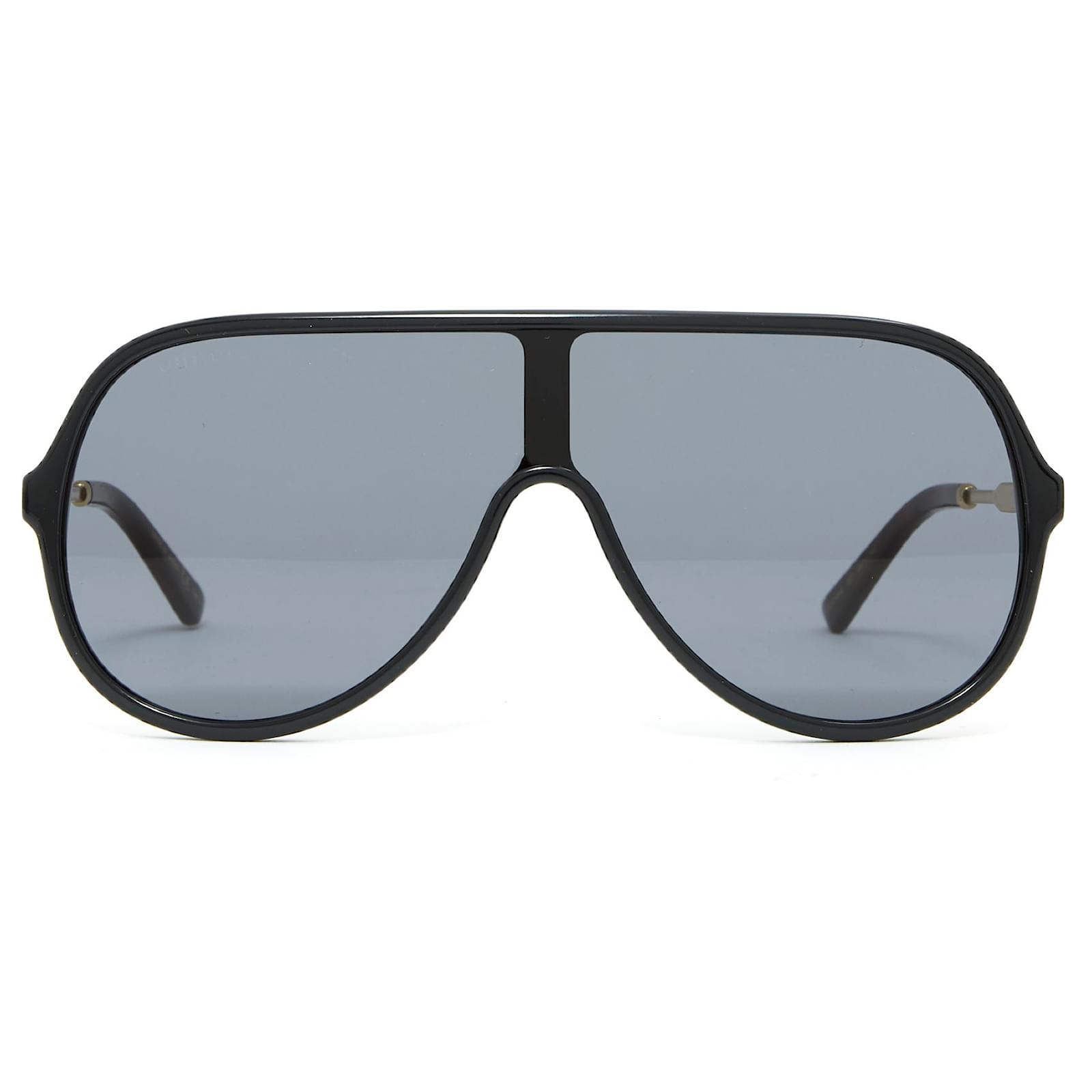 Gucci OVERSIZE PILOT NUOVO Nero Acetato ref.199114 - Joli Closet