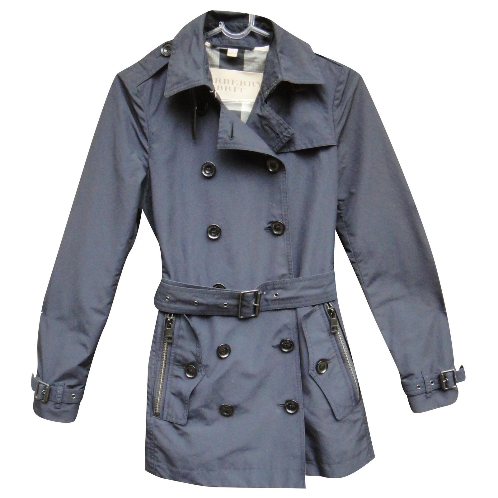 Burberry Brit trench coat 36 Black Cotton  - Joli Closet