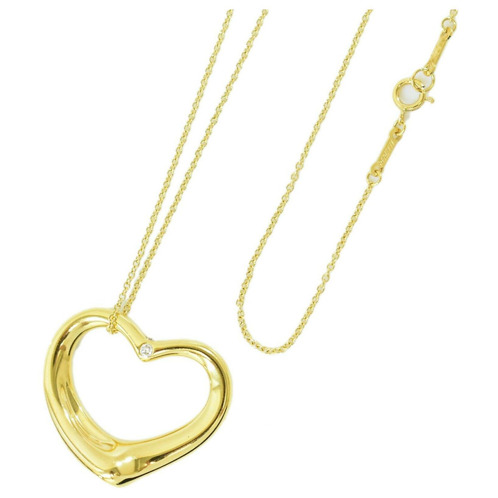 Tiffany Co Tiffany Co Open Heart Necklaces Yellow Gold Golden Ref Joli Closet