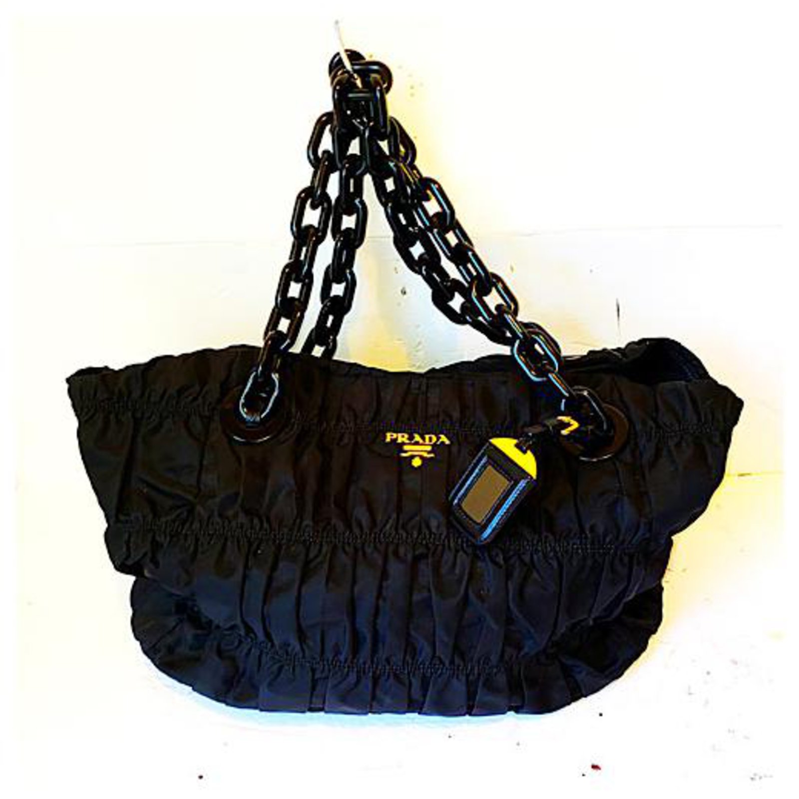 Prada, Bags, Vintage Prada Nylon Resin Chain Bag