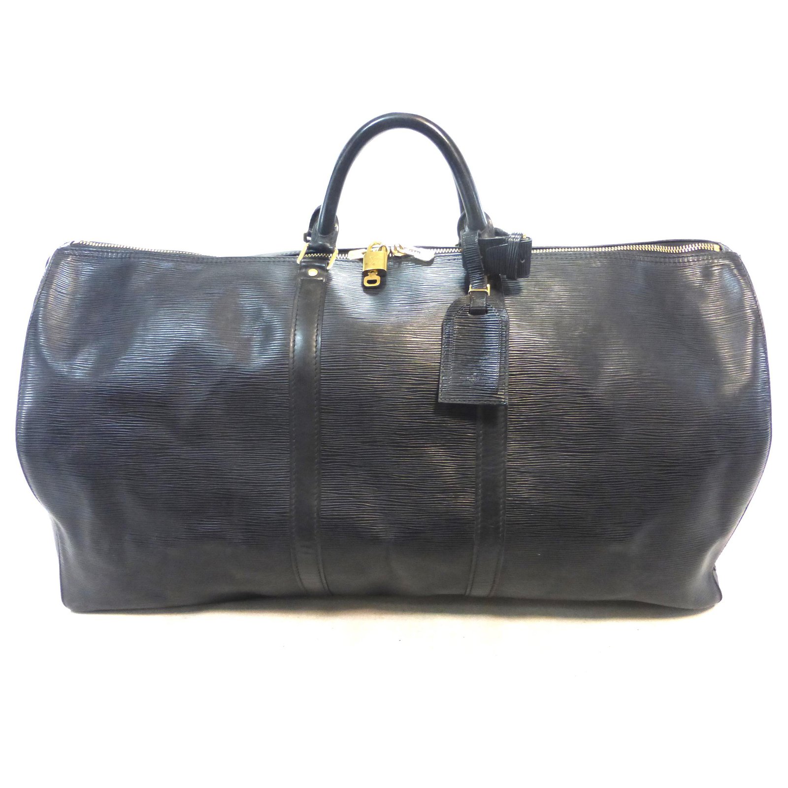 LOUIS VUITTON M42942 Keepall 60 Travel Hand Bag Epi Leather Black