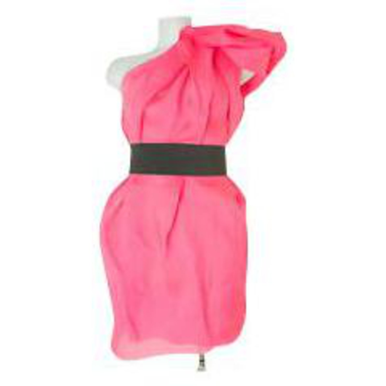 h&m pink silk dress