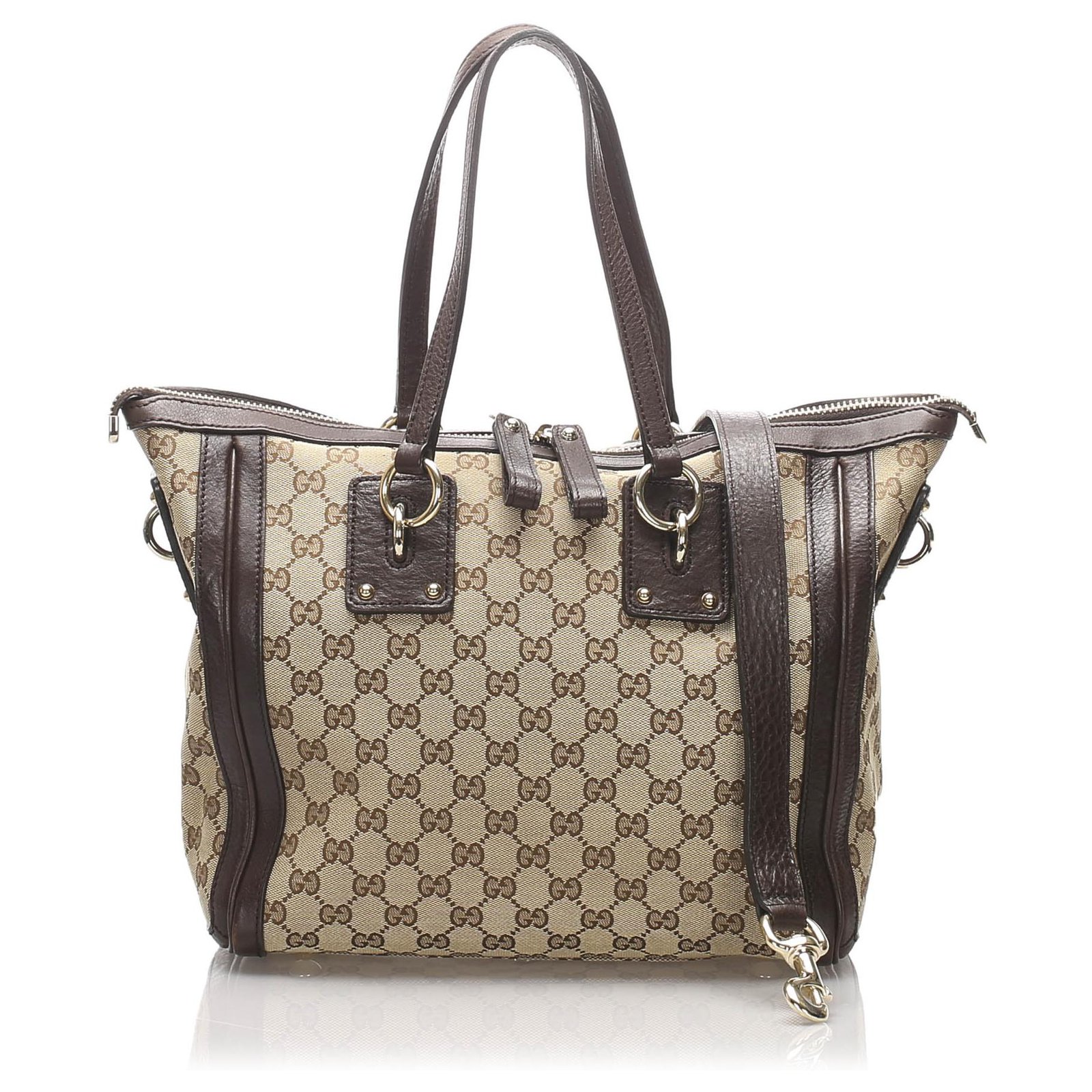 gucci brown gg canvas tote