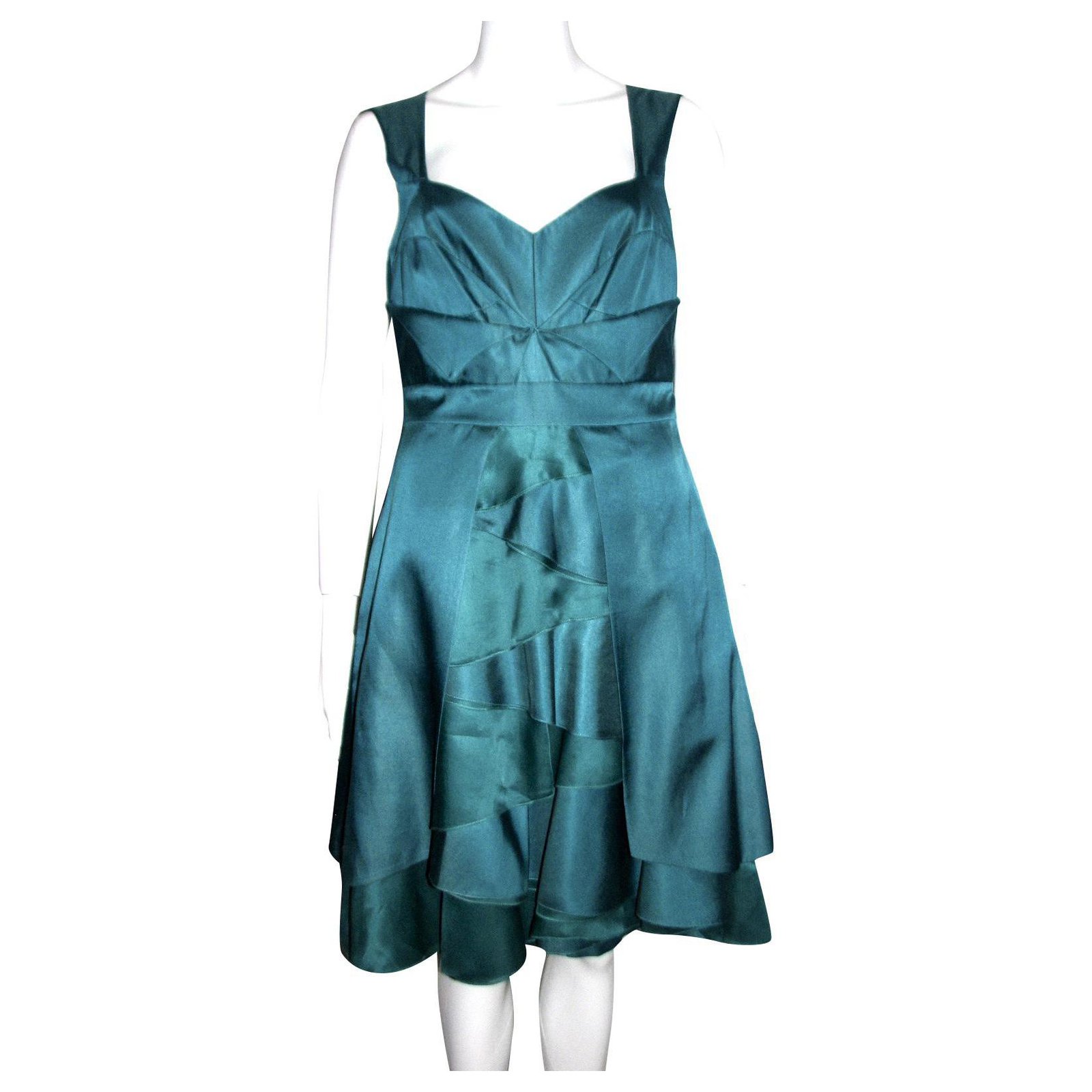 emerald green dress silk