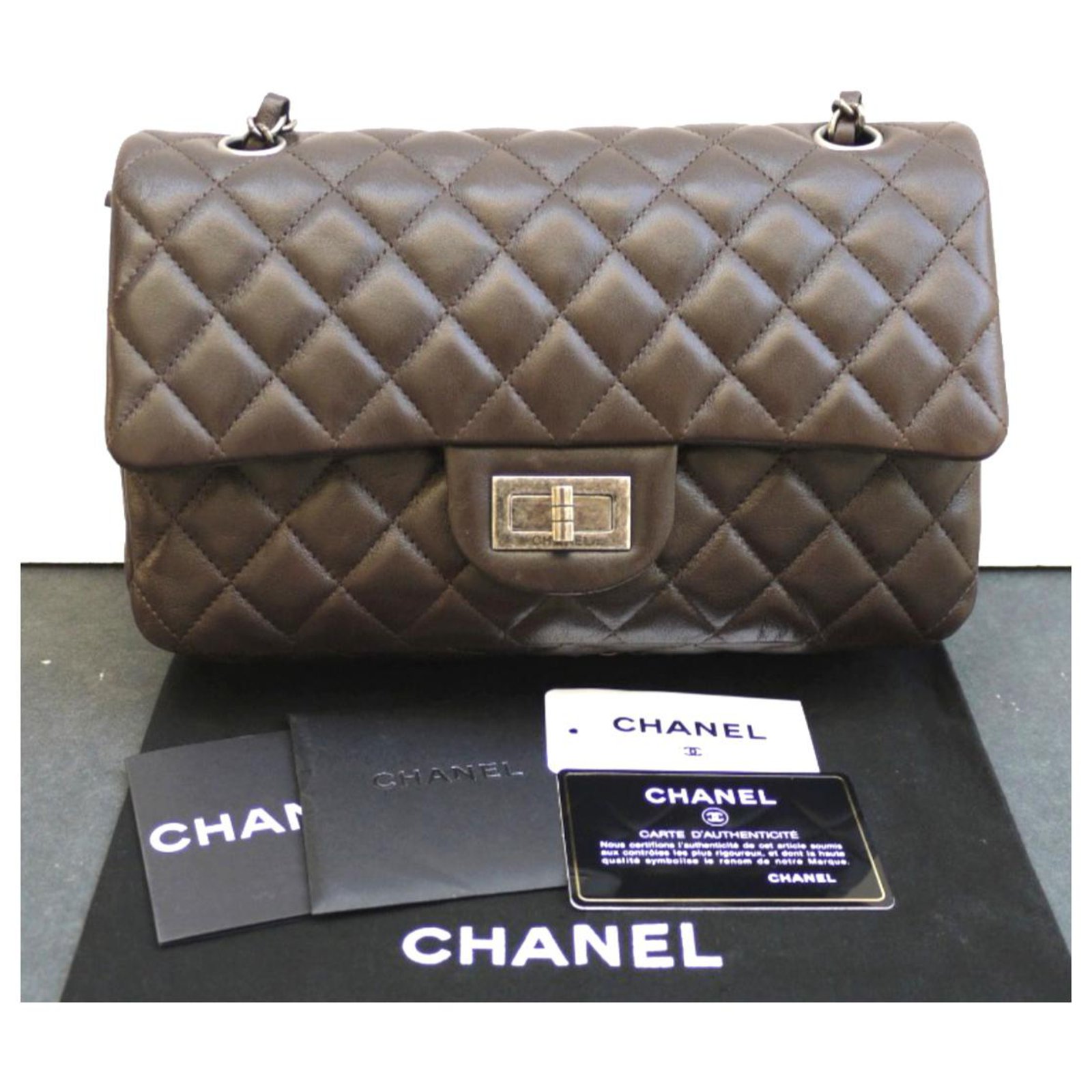 Chanel brown lambskin flap bag with mademoiselle lock Leather ref.201050 -  Joli Closet