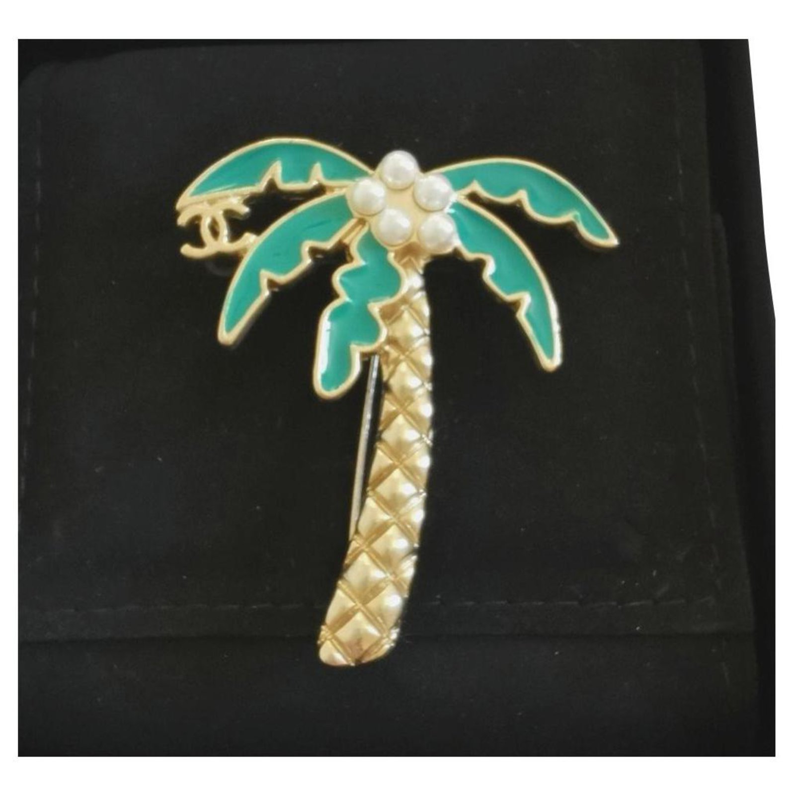 Chanel coconut tree brooch pin