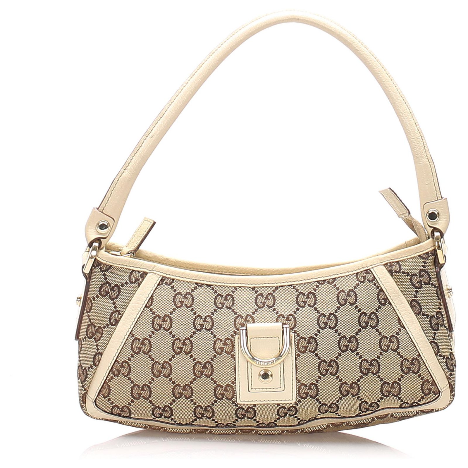 Gucci Monogram GG Pochette Shoulder Bag Brown