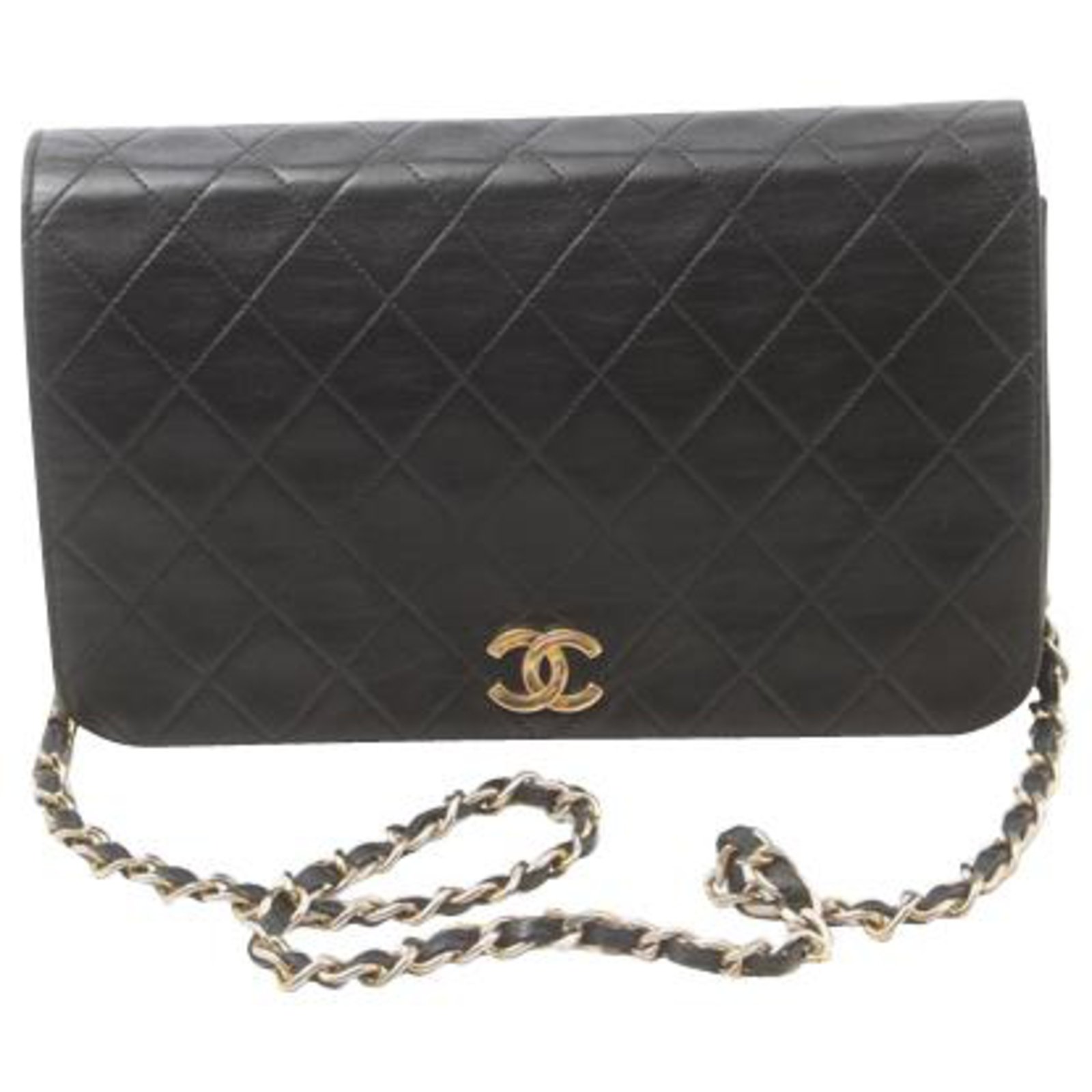 Chanel flap bag Black Leather ref.201448 - Joli Closet