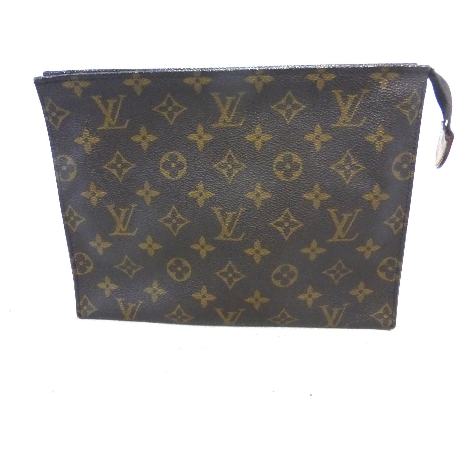 Pochettes Louis Vuitton POCHETTE TOILETTE 26 MONOGRAM Cuir Marron ref.201456 - Joli Closet